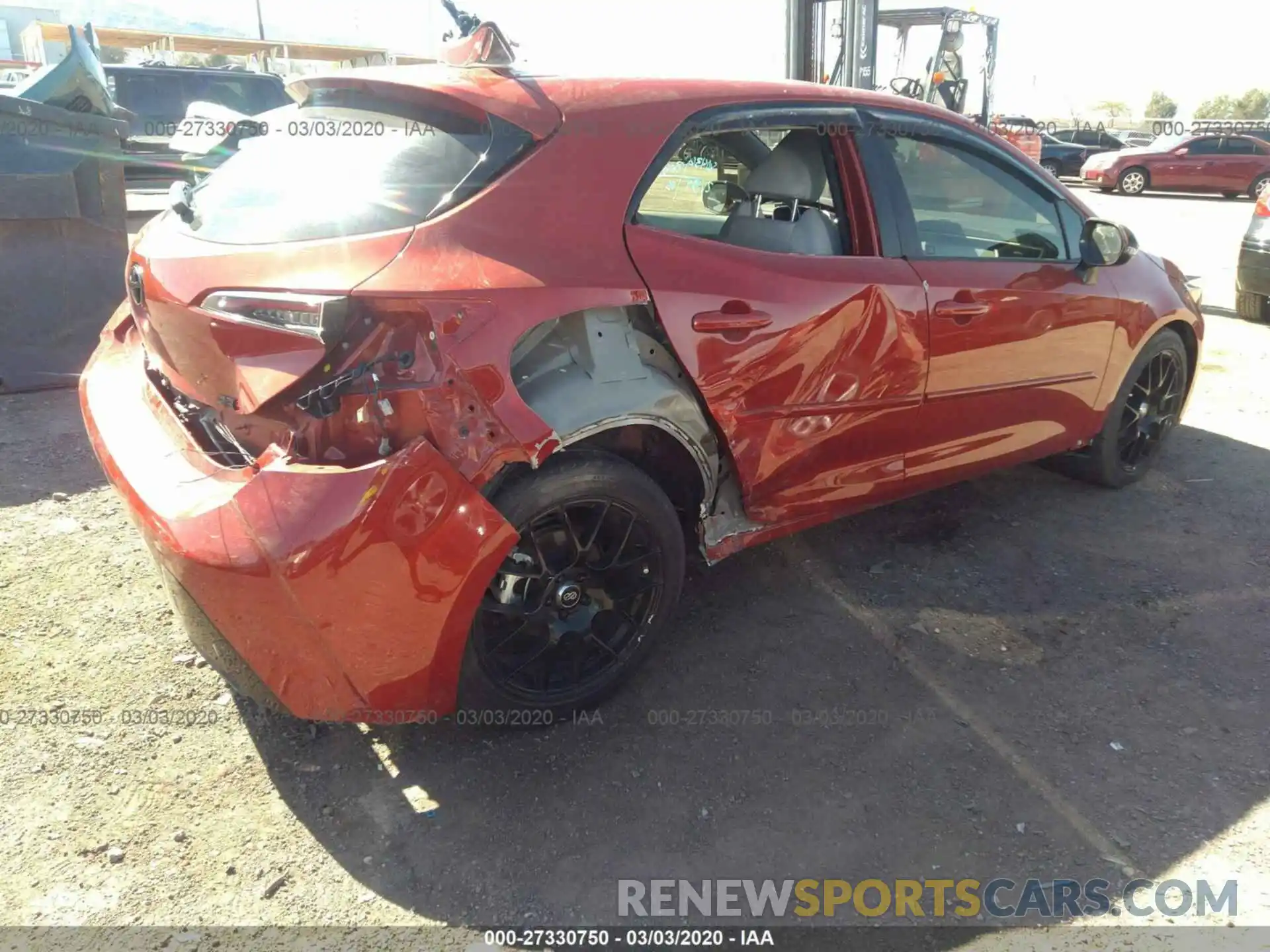 6 Photograph of a damaged car JTNK4RBE6K3007137 TOYOTA COROLLA HATCHBACK 2019