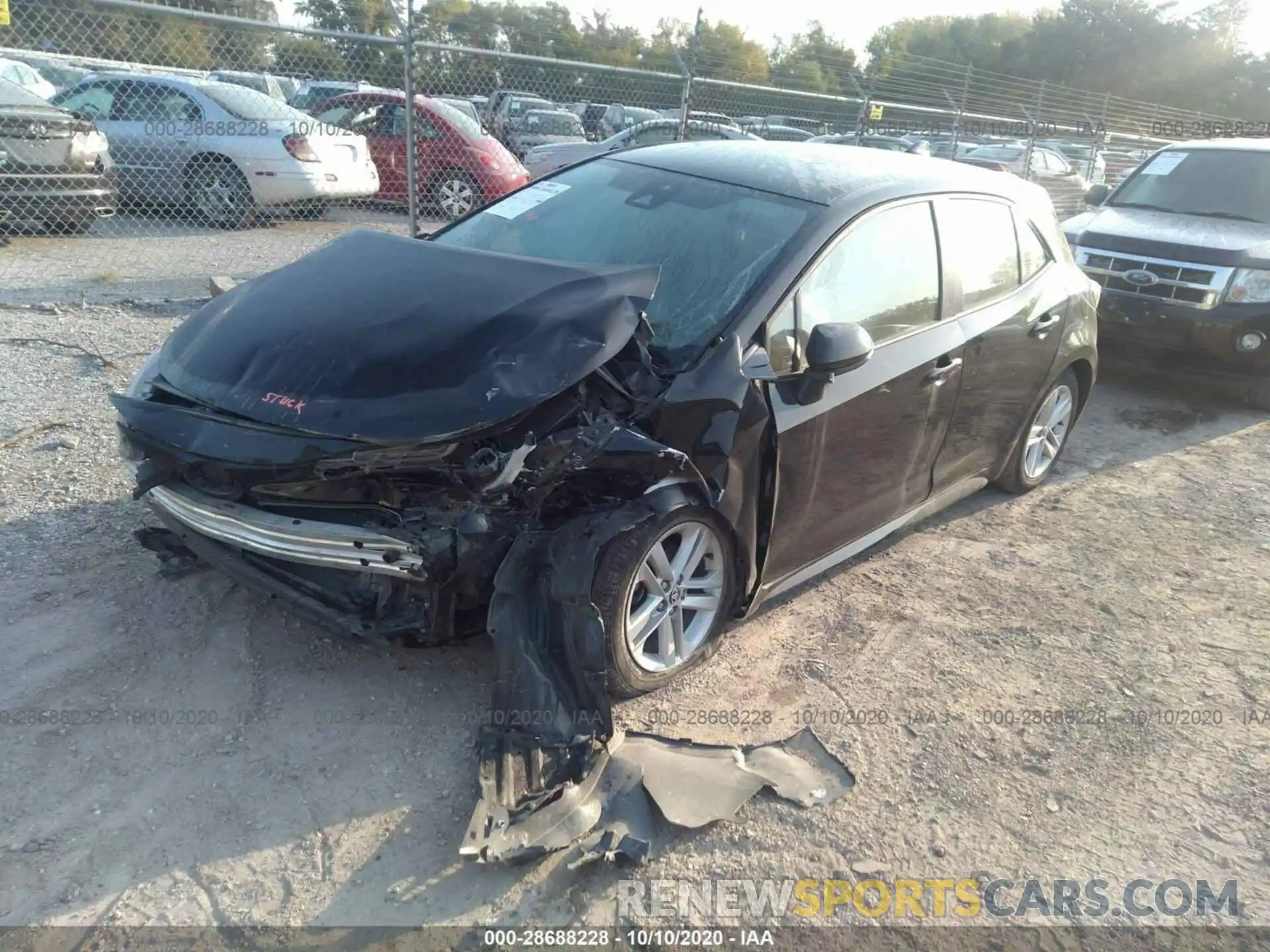 2 Фотография поврежденного автомобиля JTNK4RBE6K3014055 TOYOTA COROLLA HATCHBACK 2019