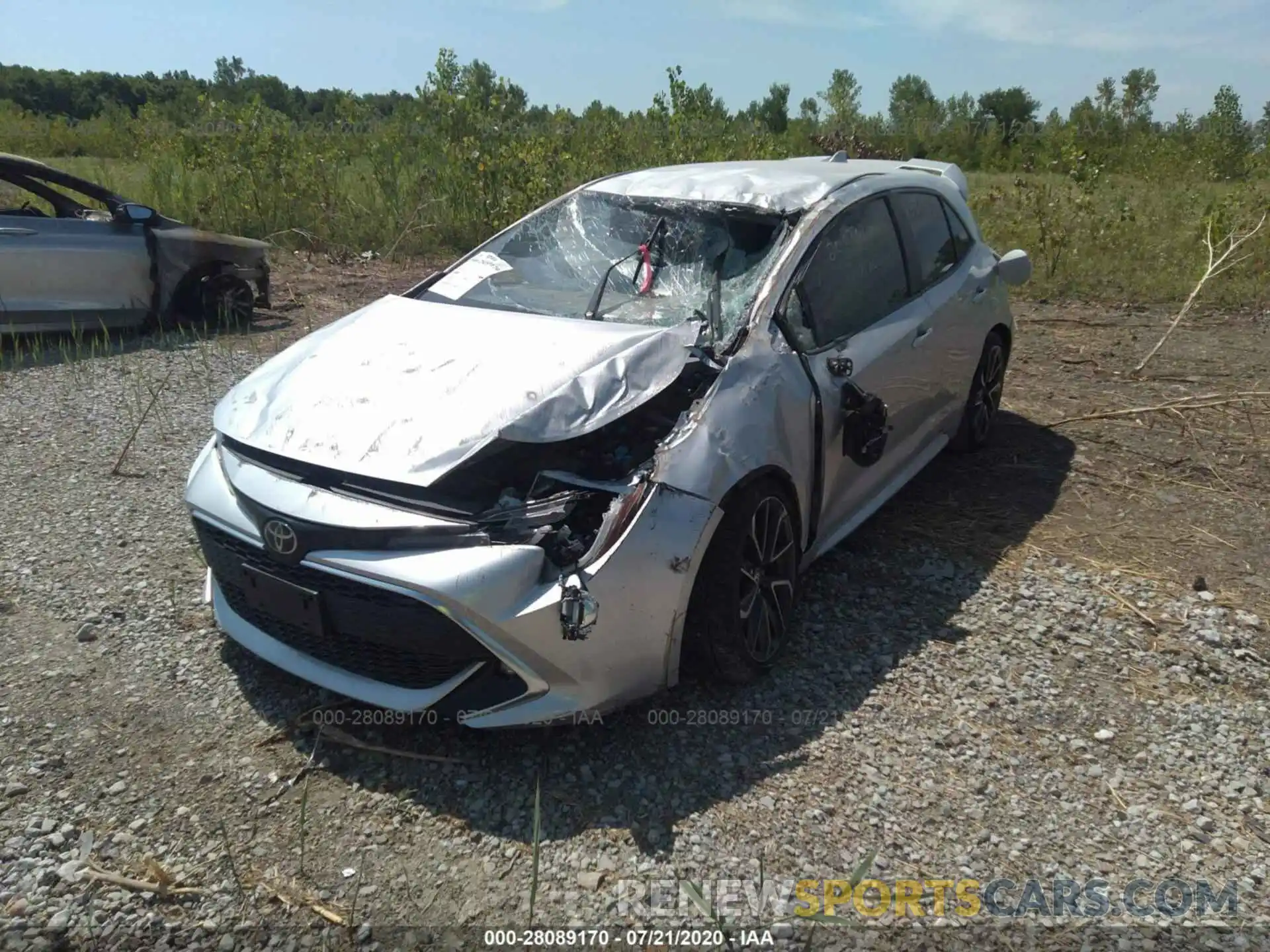 2 Фотография поврежденного автомобиля JTNK4RBE6K3015013 TOYOTA COROLLA HATCHBACK 2019