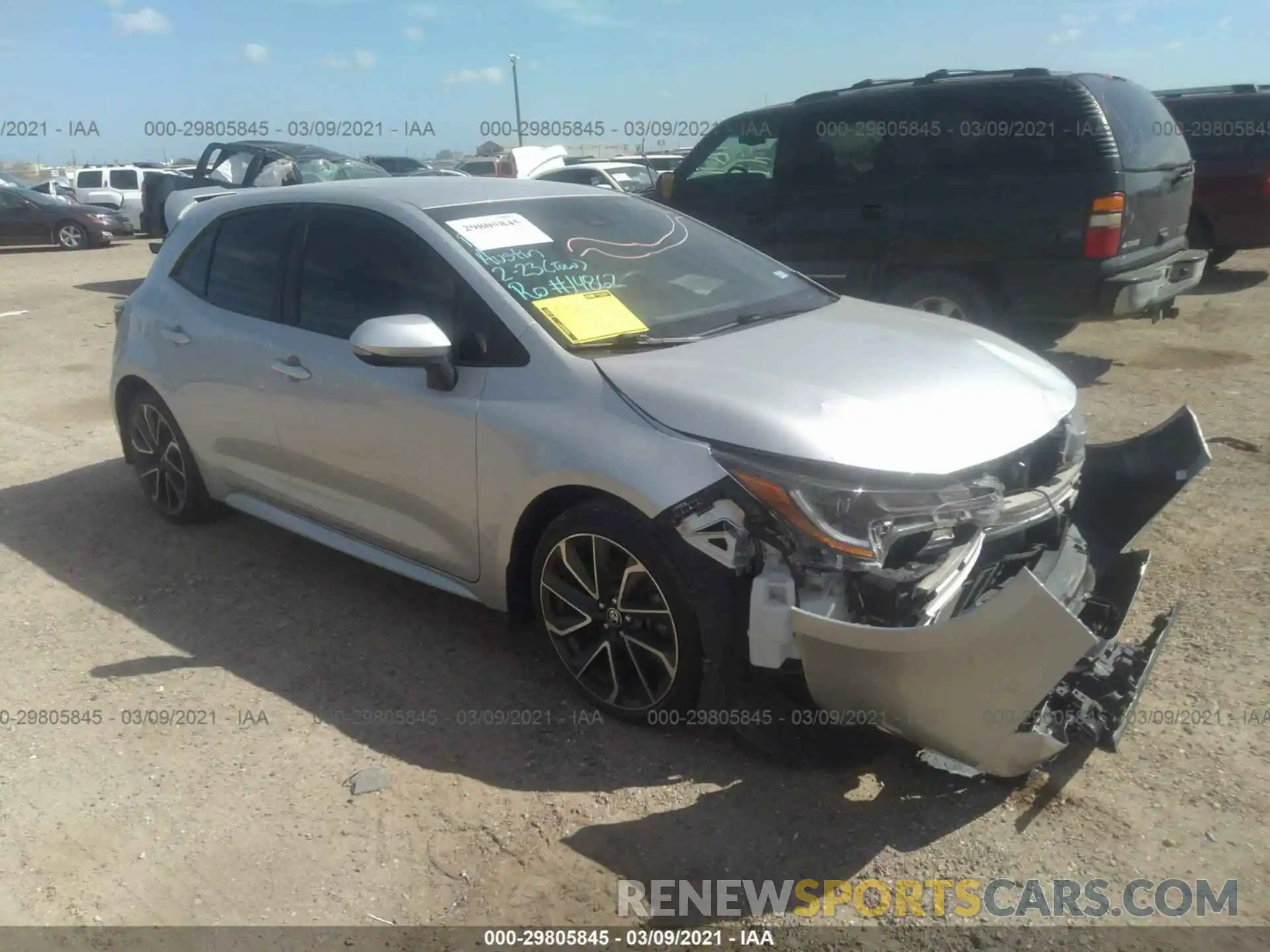 1 Photograph of a damaged car JTNK4RBE6K3015772 TOYOTA COROLLA HATCHBACK 2019