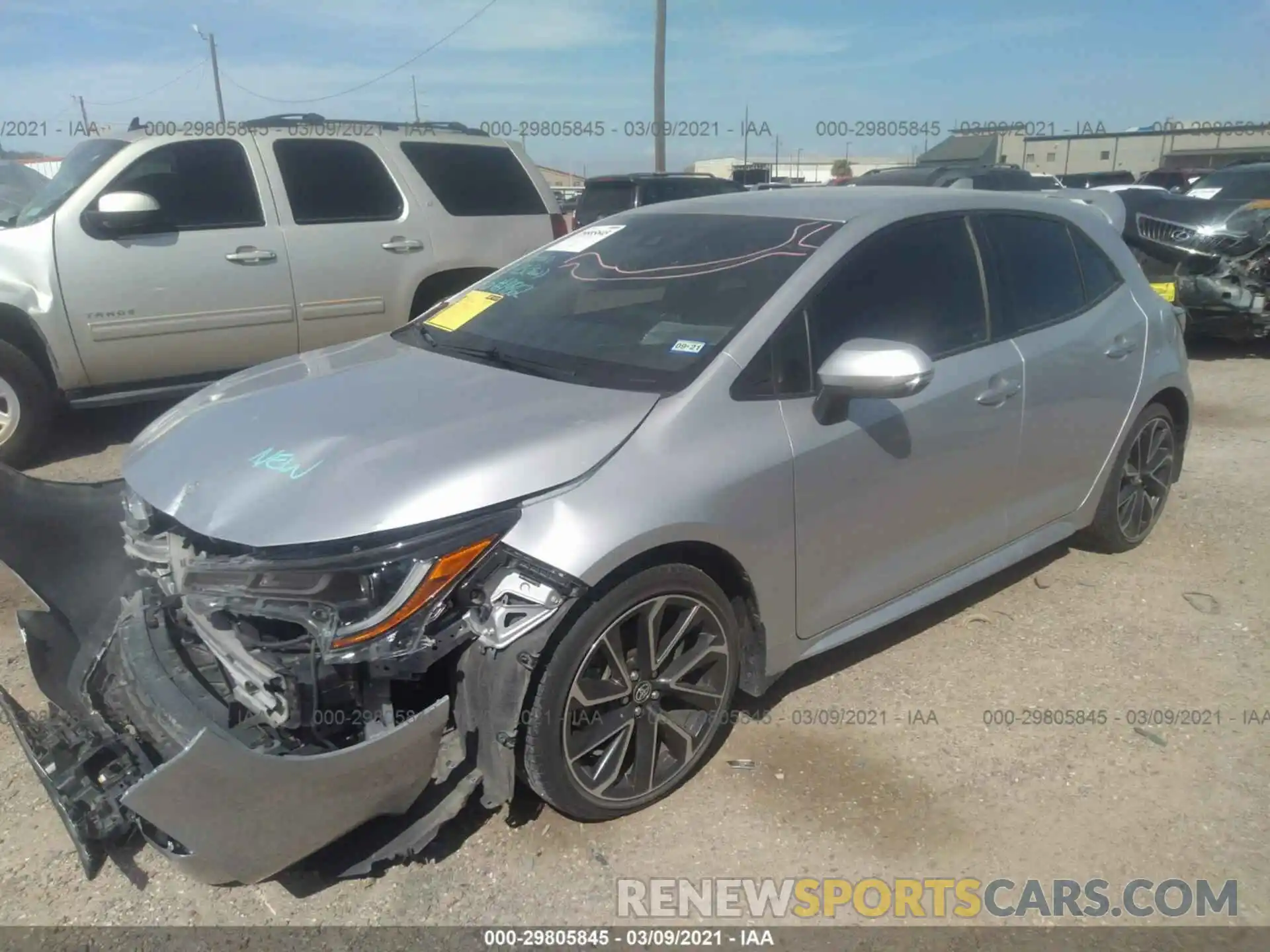 2 Photograph of a damaged car JTNK4RBE6K3015772 TOYOTA COROLLA HATCHBACK 2019