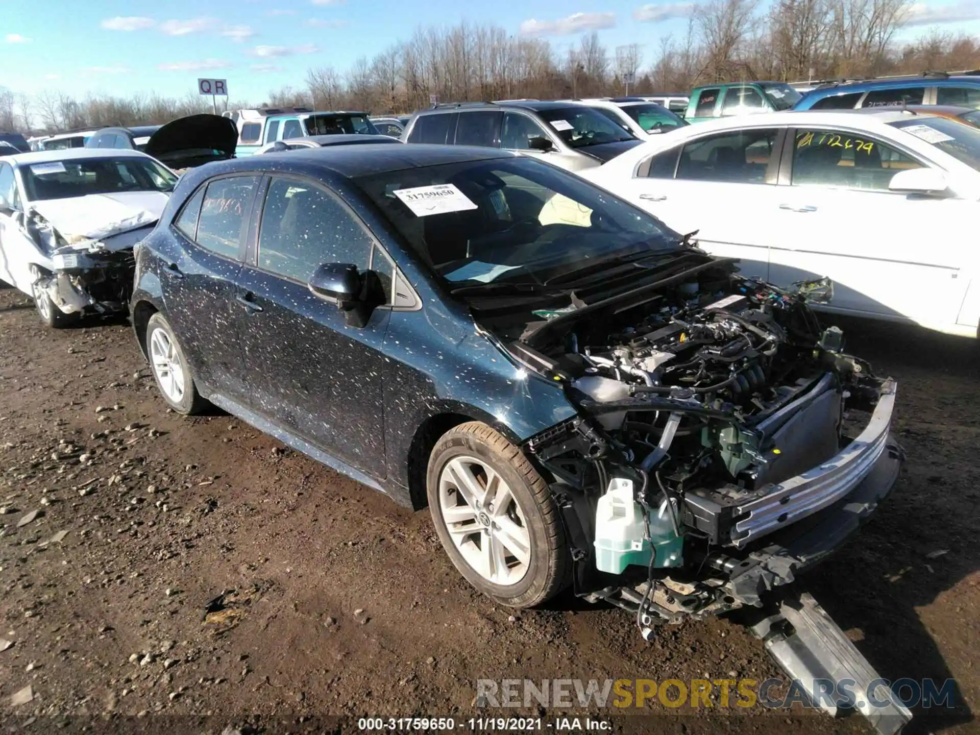 1 Photograph of a damaged car JTNK4RBE6K3017733 TOYOTA COROLLA HATCHBACK 2019