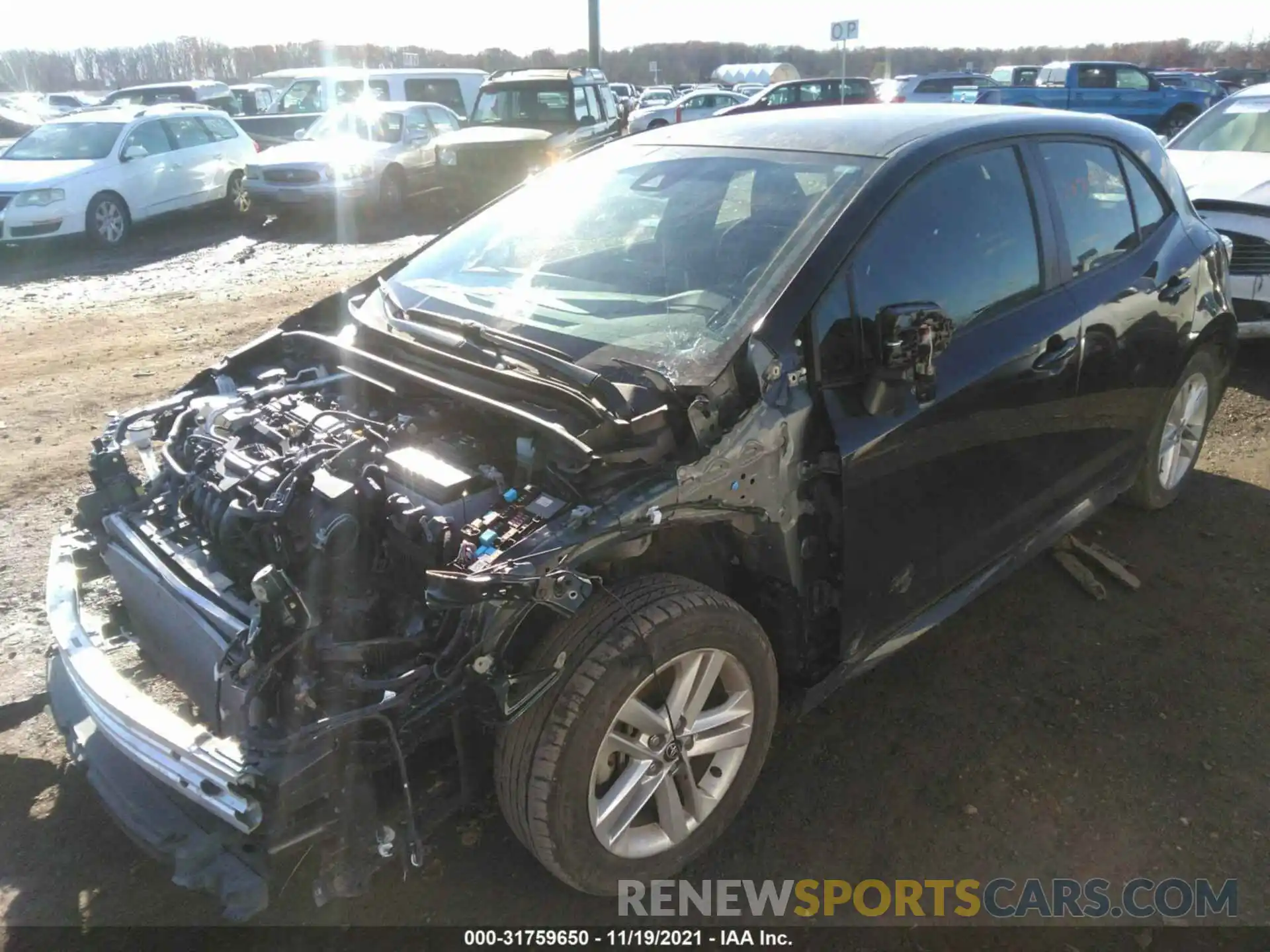 2 Photograph of a damaged car JTNK4RBE6K3017733 TOYOTA COROLLA HATCHBACK 2019