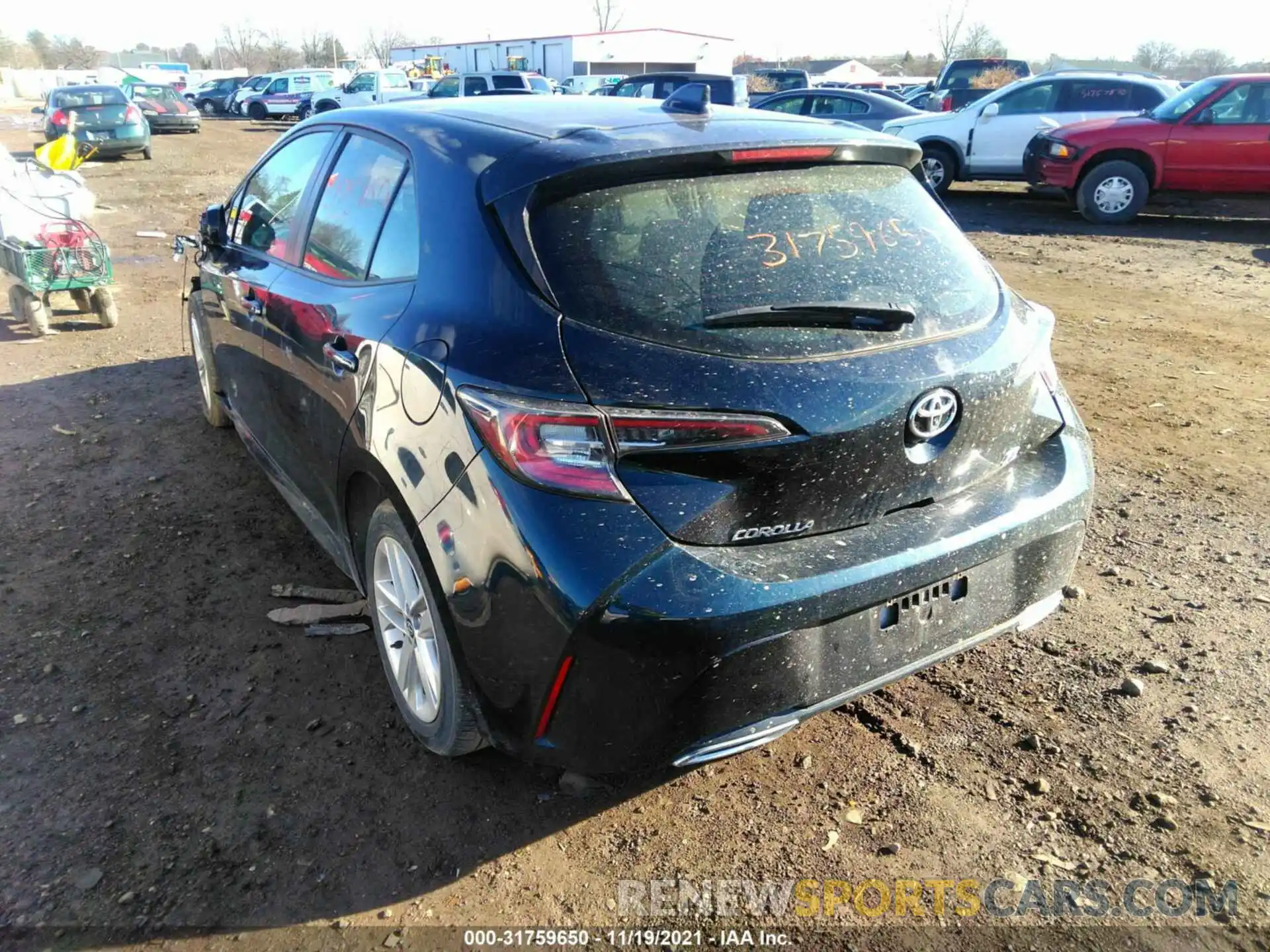 3 Photograph of a damaged car JTNK4RBE6K3017733 TOYOTA COROLLA HATCHBACK 2019