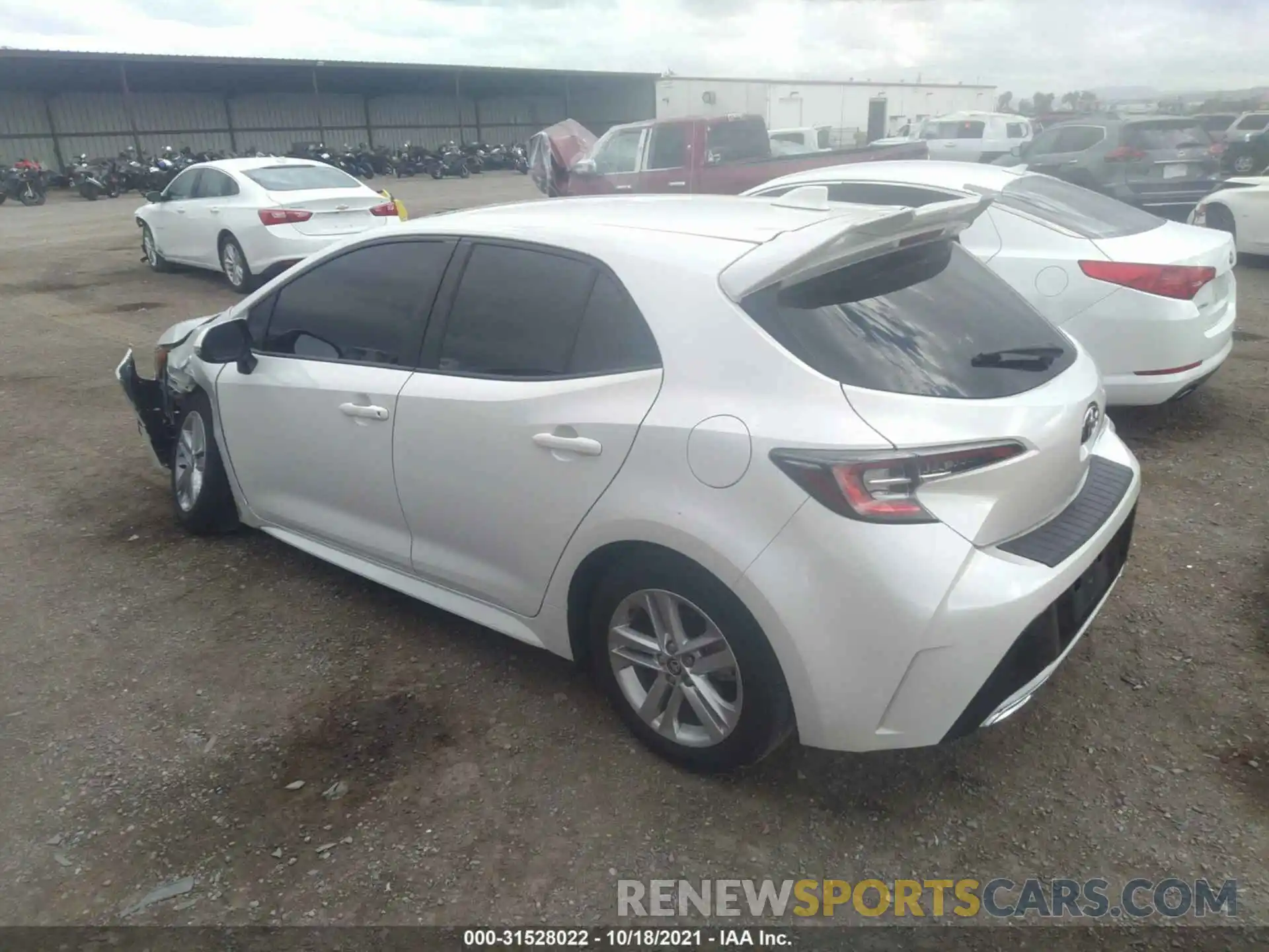 3 Photograph of a damaged car JTNK4RBE6K3022060 TOYOTA COROLLA HATCHBACK 2019