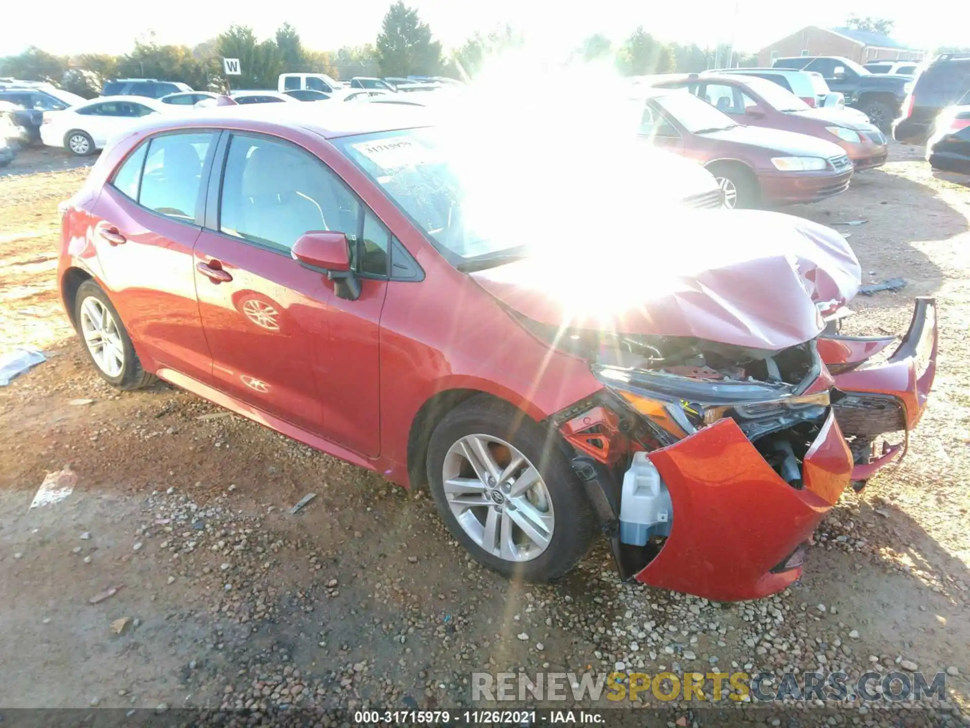 1 Photograph of a damaged car JTNK4RBE6K3043538 TOYOTA COROLLA HATCHBACK 2019