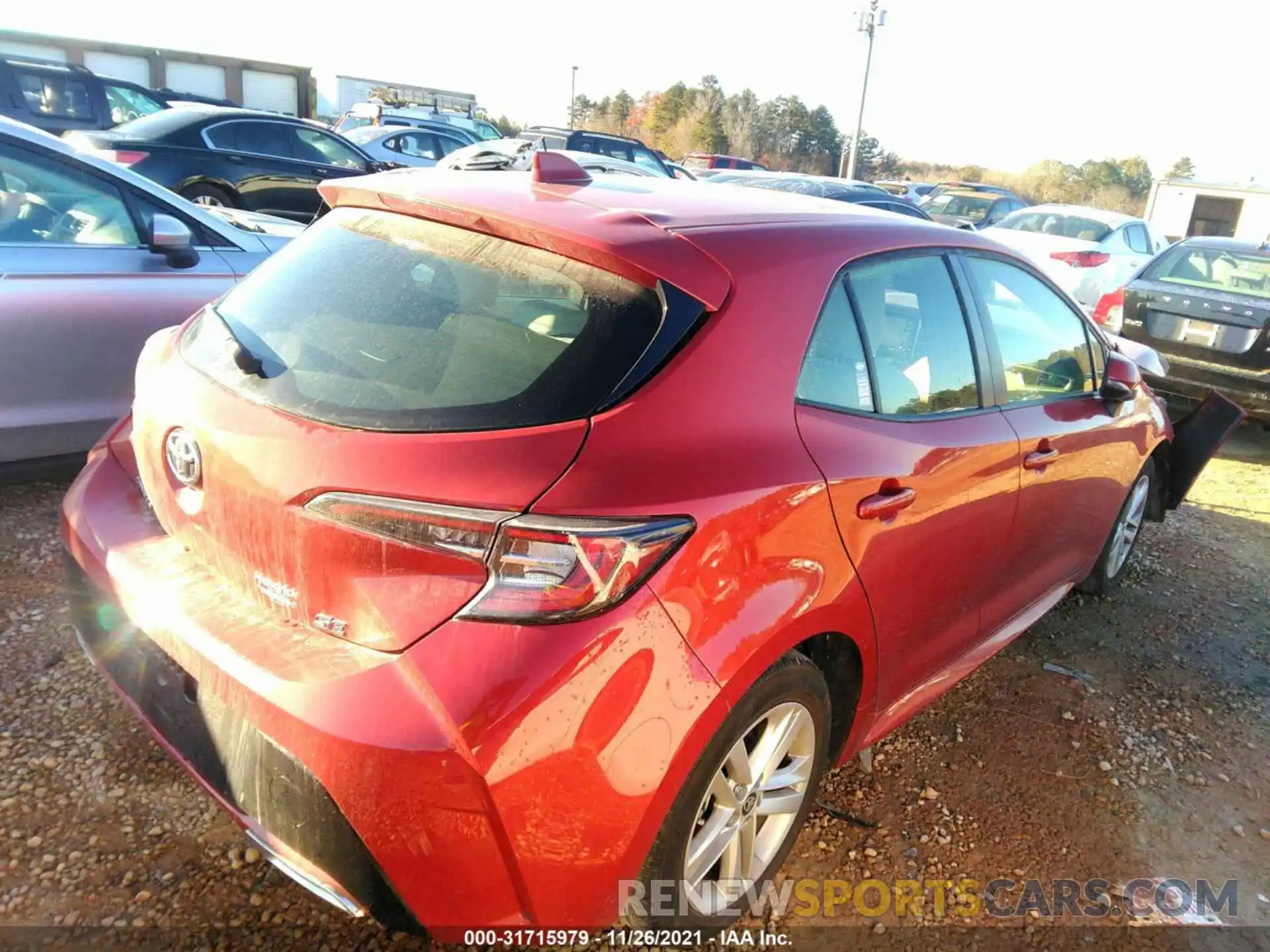 4 Photograph of a damaged car JTNK4RBE6K3043538 TOYOTA COROLLA HATCHBACK 2019