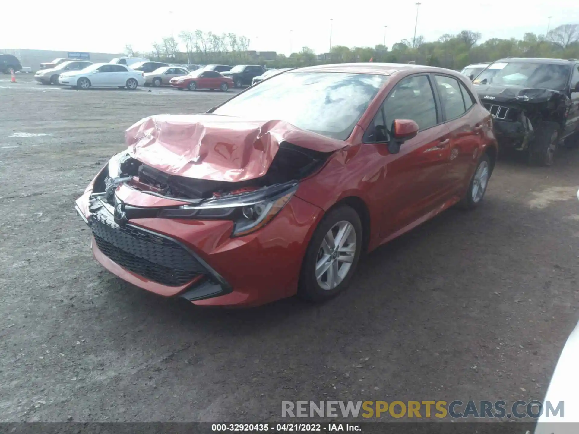 2 Photograph of a damaged car JTNK4RBE6K3044320 TOYOTA COROLLA HATCHBACK 2019