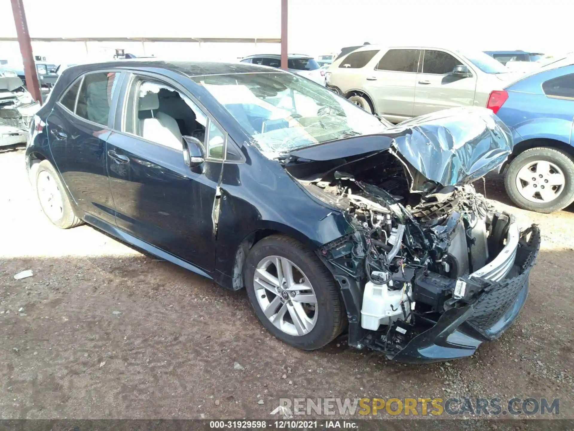 1 Photograph of a damaged car JTNK4RBE6K3046293 TOYOTA COROLLA HATCHBACK 2019