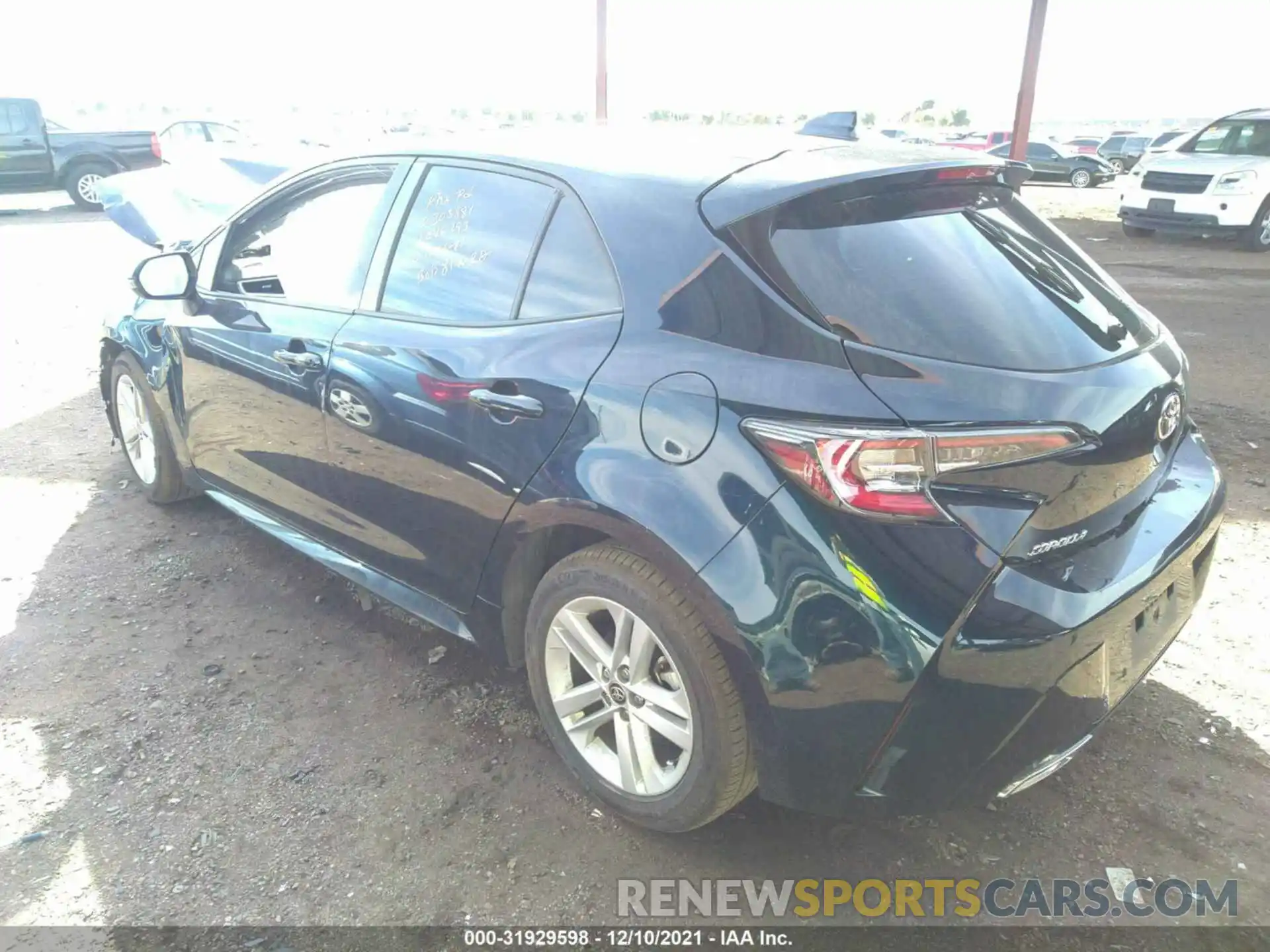 3 Photograph of a damaged car JTNK4RBE6K3046293 TOYOTA COROLLA HATCHBACK 2019