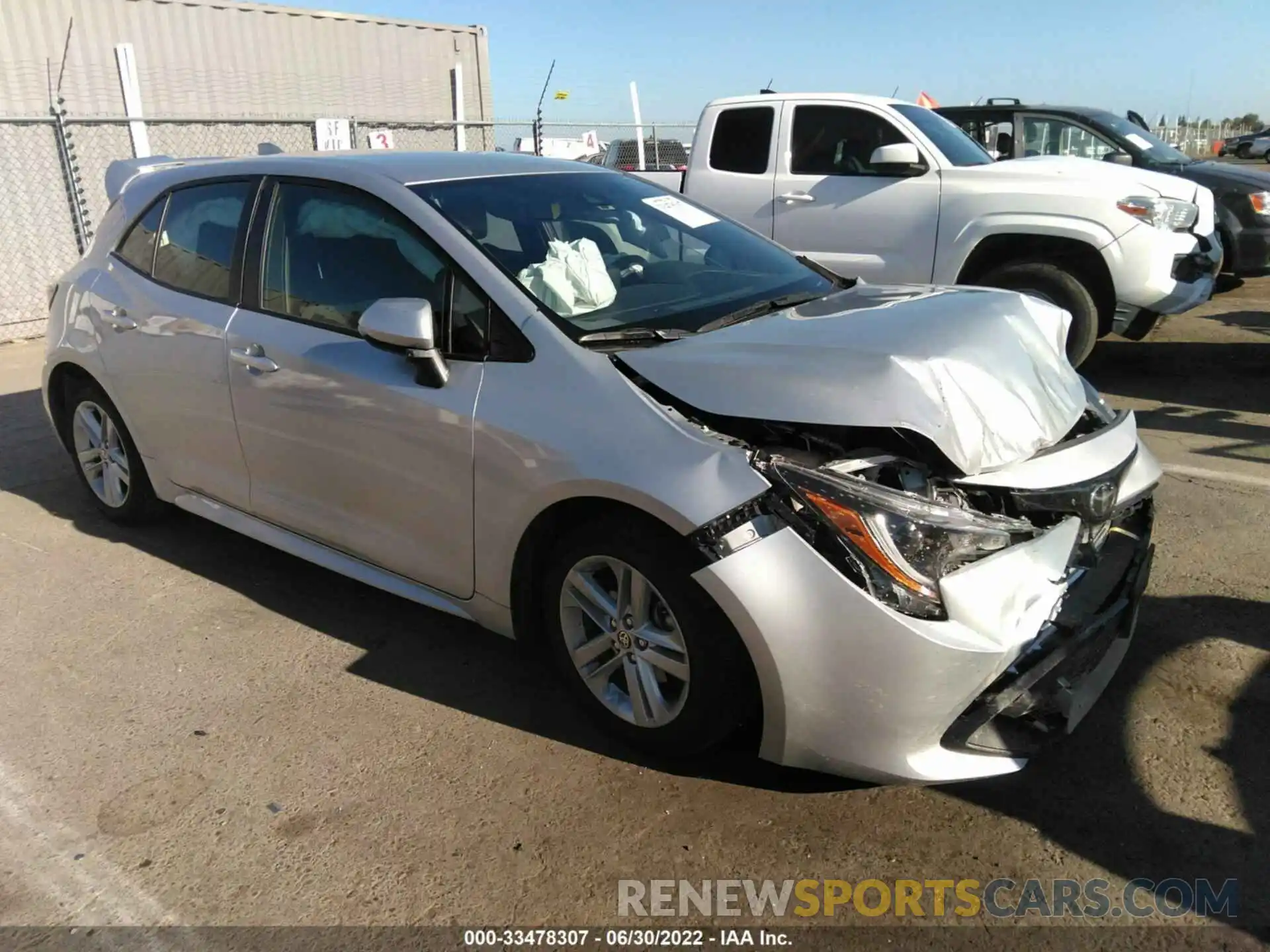 1 Photograph of a damaged car JTNK4RBE6K3047265 TOYOTA COROLLA HATCHBACK 2019