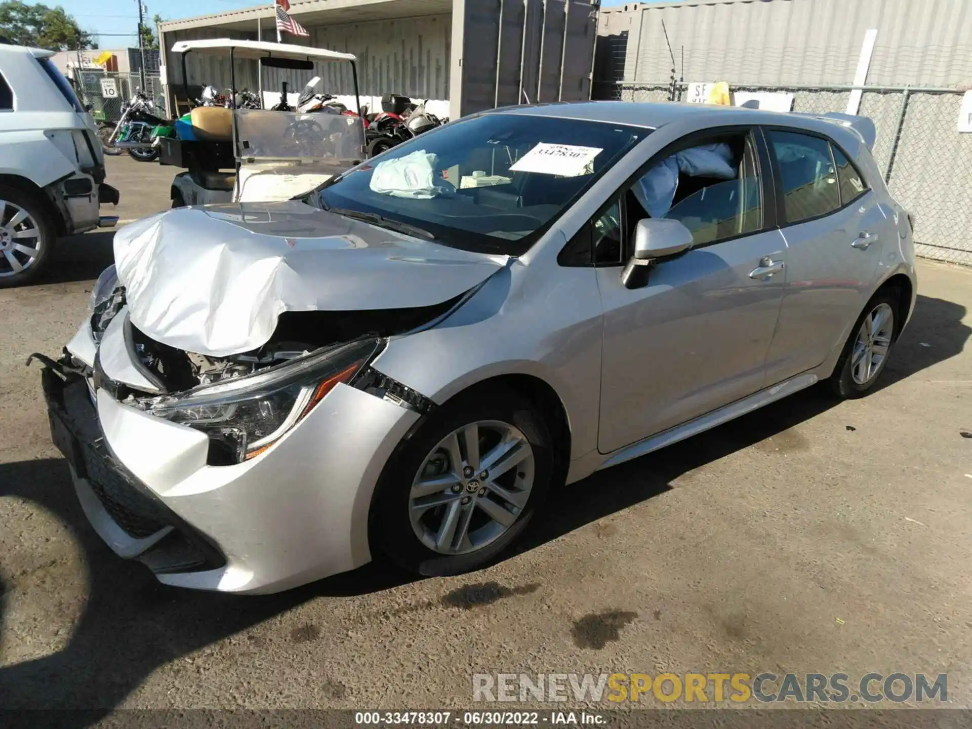 2 Photograph of a damaged car JTNK4RBE6K3047265 TOYOTA COROLLA HATCHBACK 2019