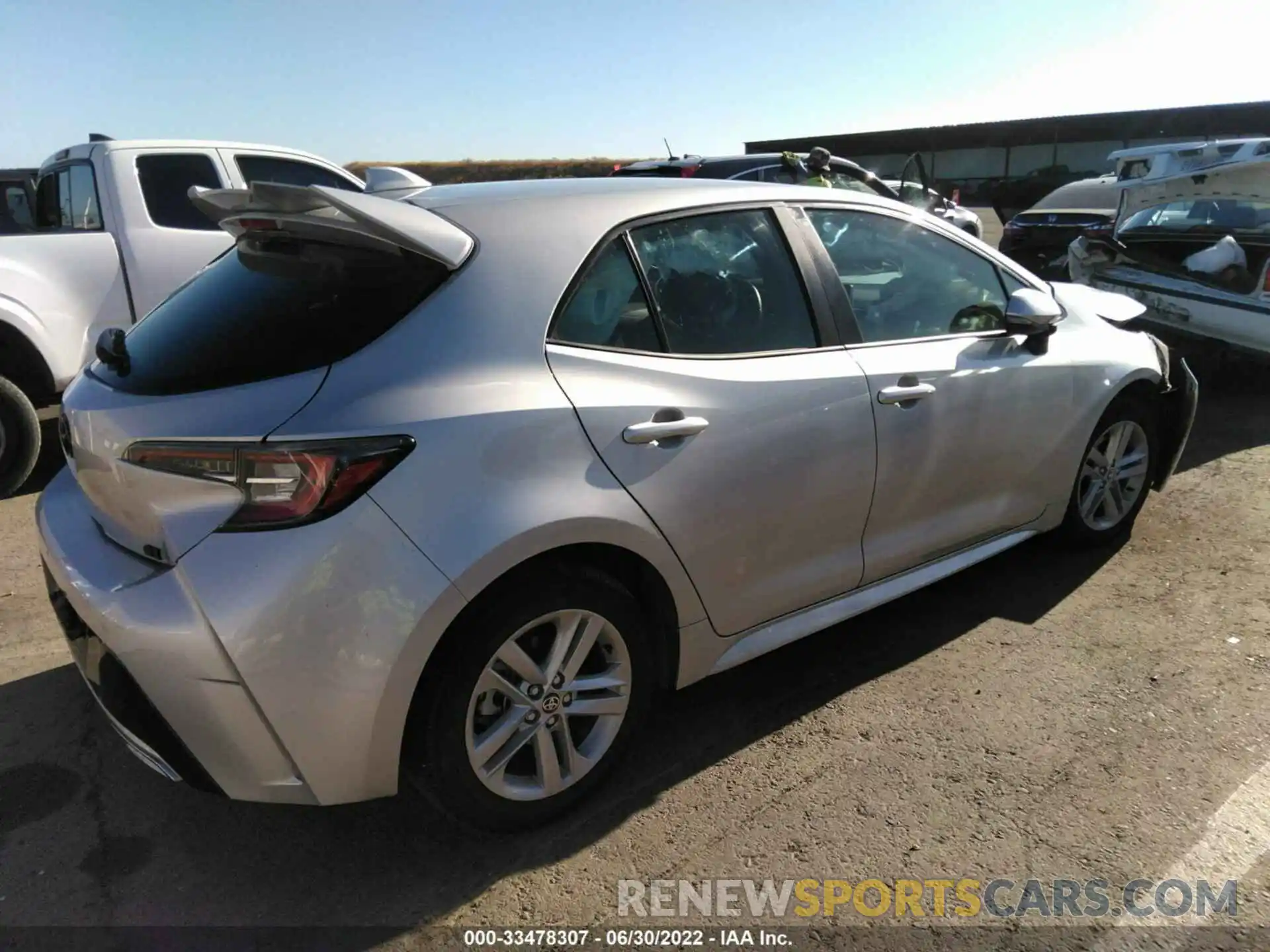 4 Photograph of a damaged car JTNK4RBE6K3047265 TOYOTA COROLLA HATCHBACK 2019