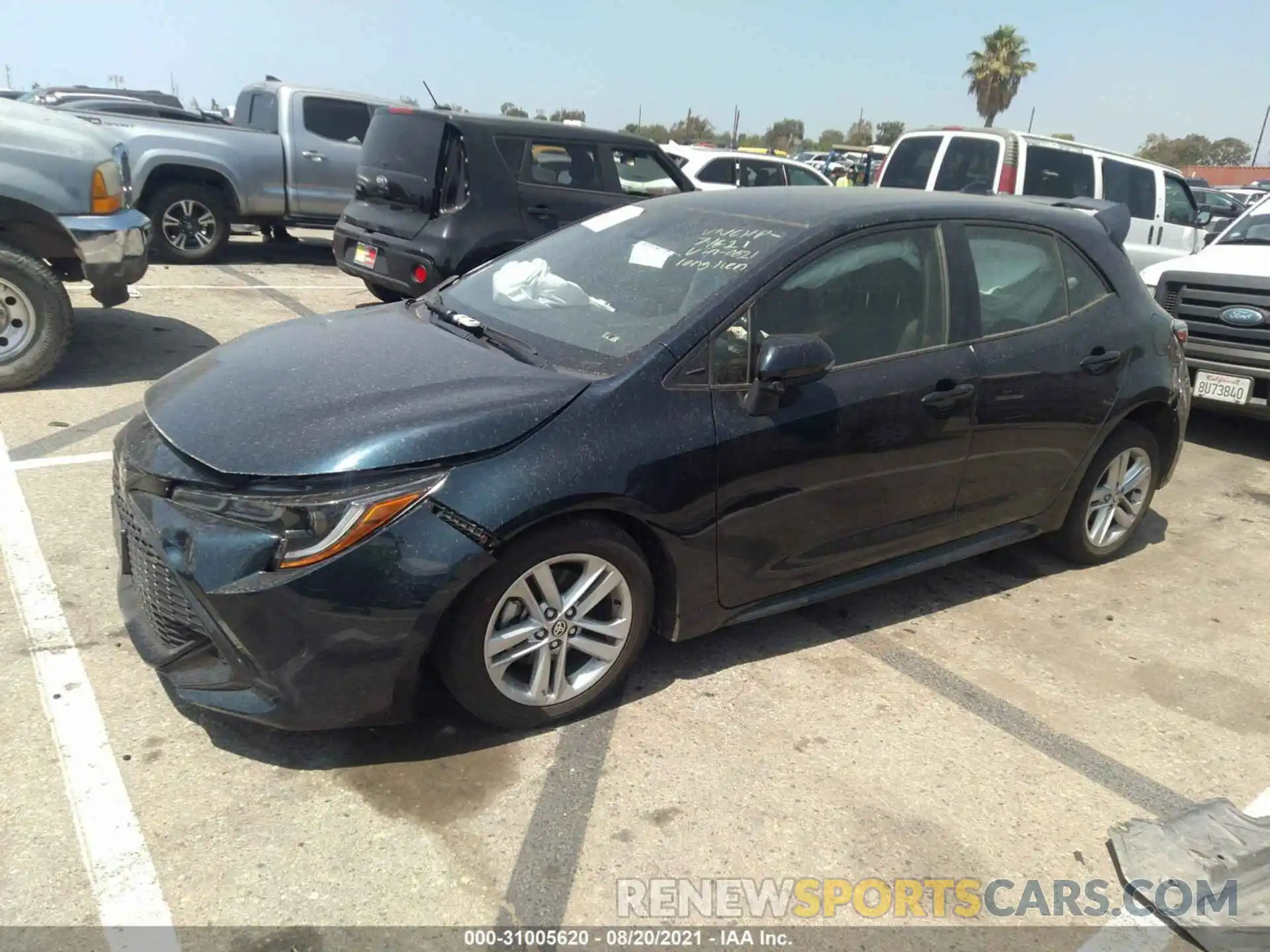 2 Photograph of a damaged car JTNK4RBE6K3050621 TOYOTA COROLLA HATCHBACK 2019