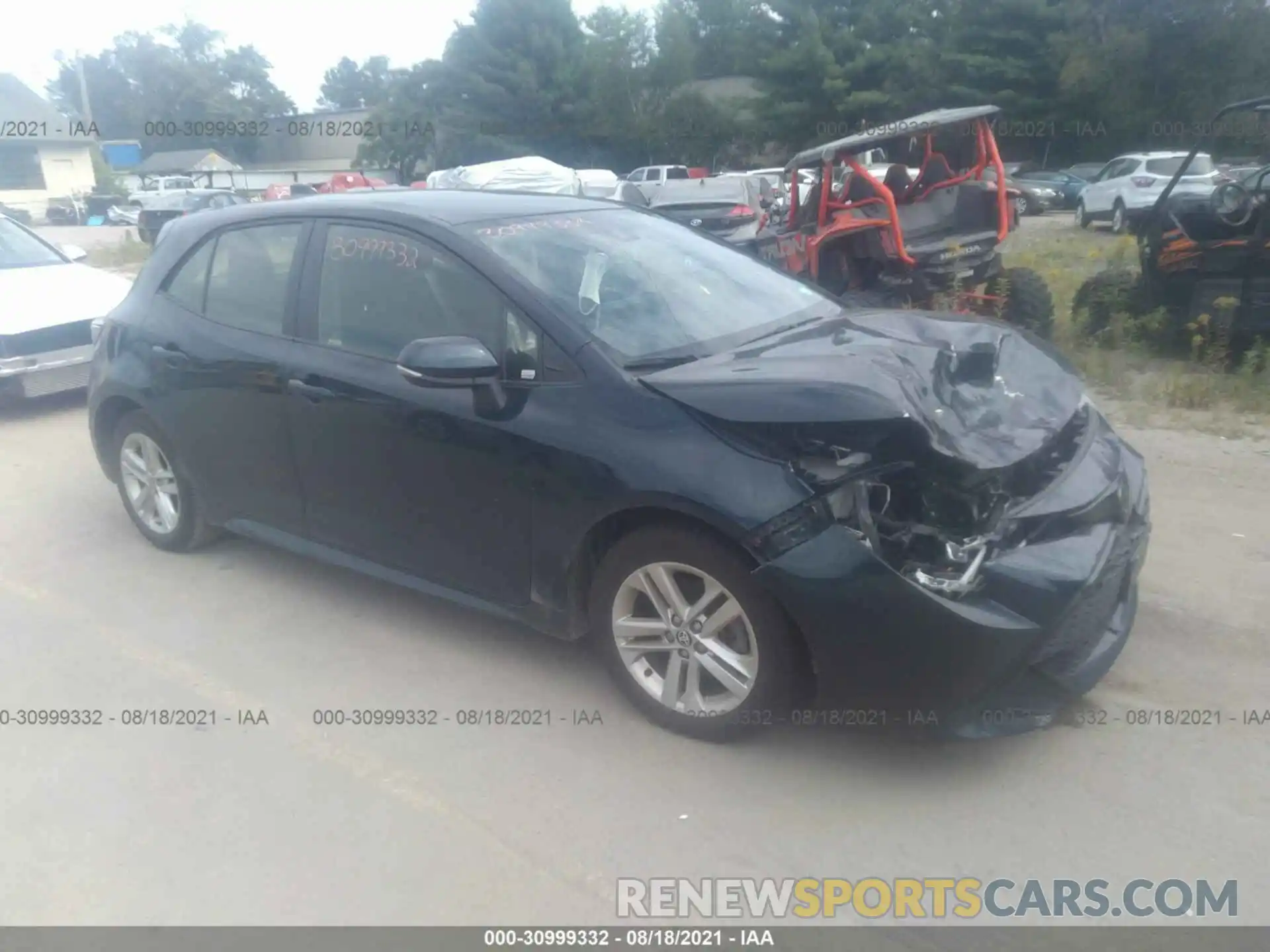 1 Photograph of a damaged car JTNK4RBE6K3056144 TOYOTA COROLLA HATCHBACK 2019