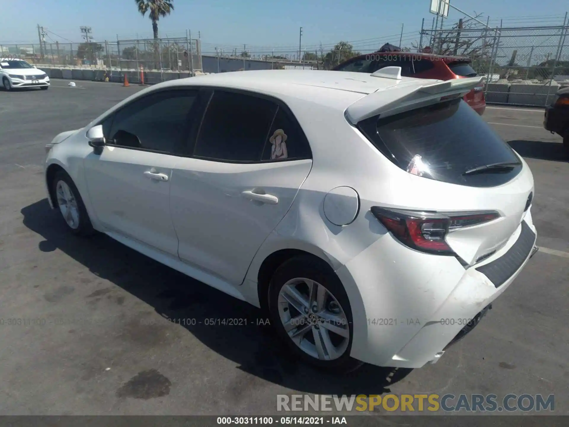 3 Photograph of a damaged car JTNK4RBE6K3056340 TOYOTA COROLLA HATCHBACK 2019