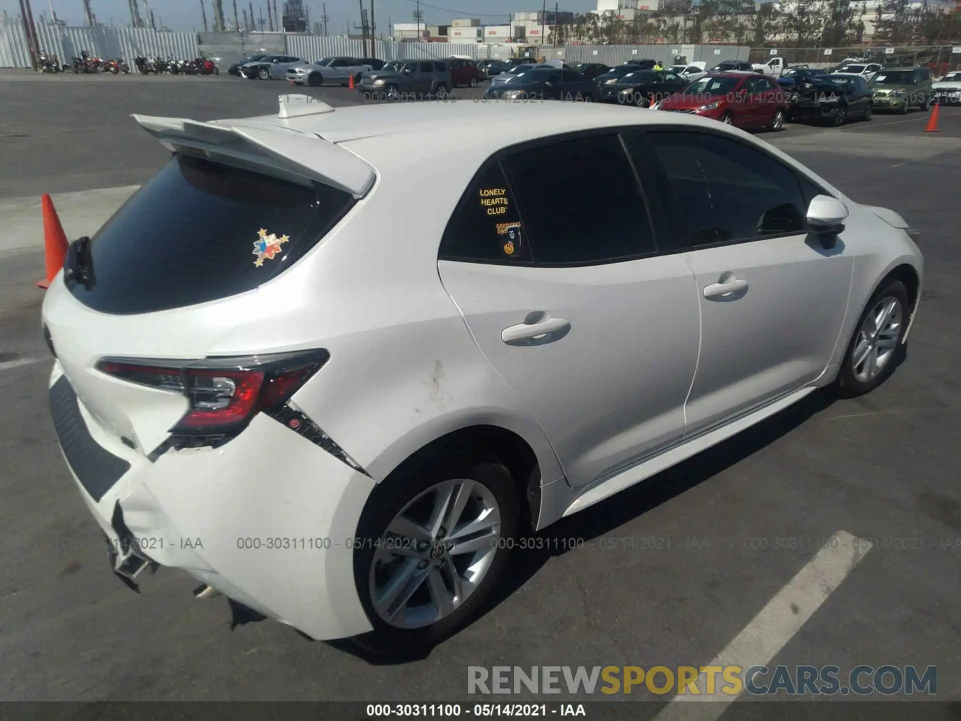 4 Photograph of a damaged car JTNK4RBE6K3056340 TOYOTA COROLLA HATCHBACK 2019