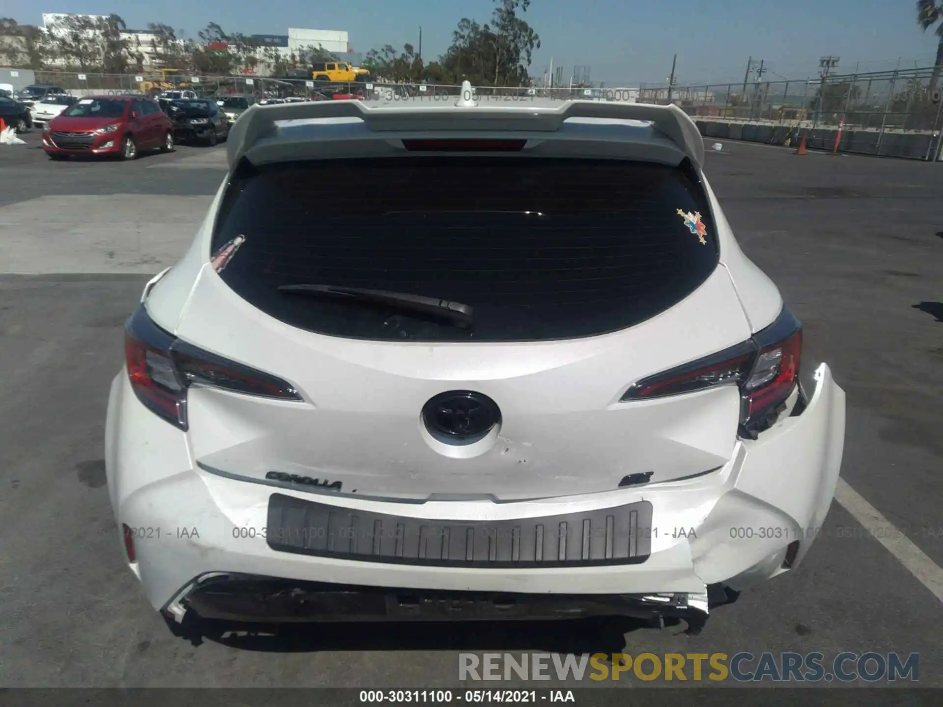 6 Photograph of a damaged car JTNK4RBE6K3056340 TOYOTA COROLLA HATCHBACK 2019