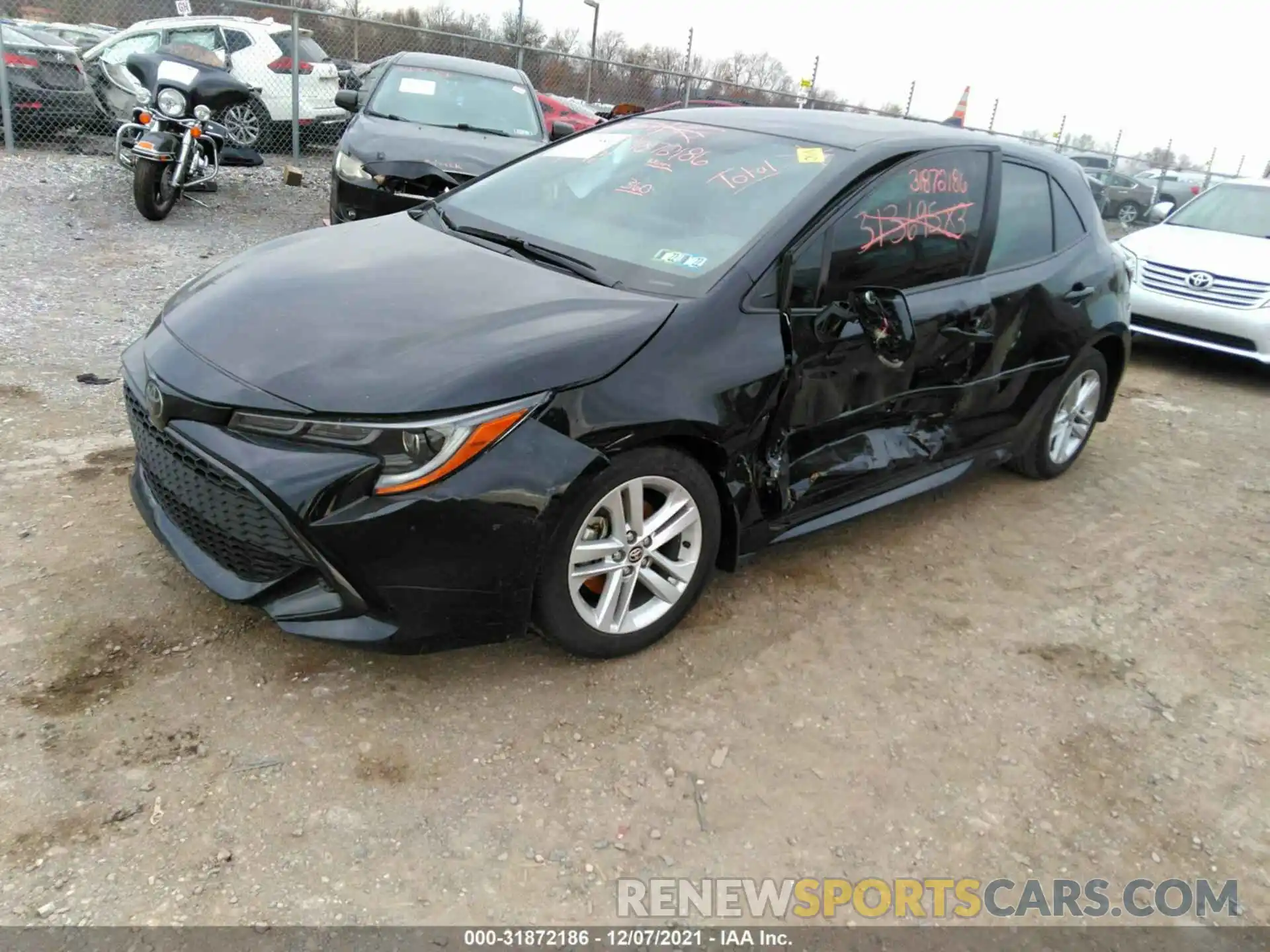 2 Photograph of a damaged car JTNK4RBE6K3062641 TOYOTA COROLLA HATCHBACK 2019