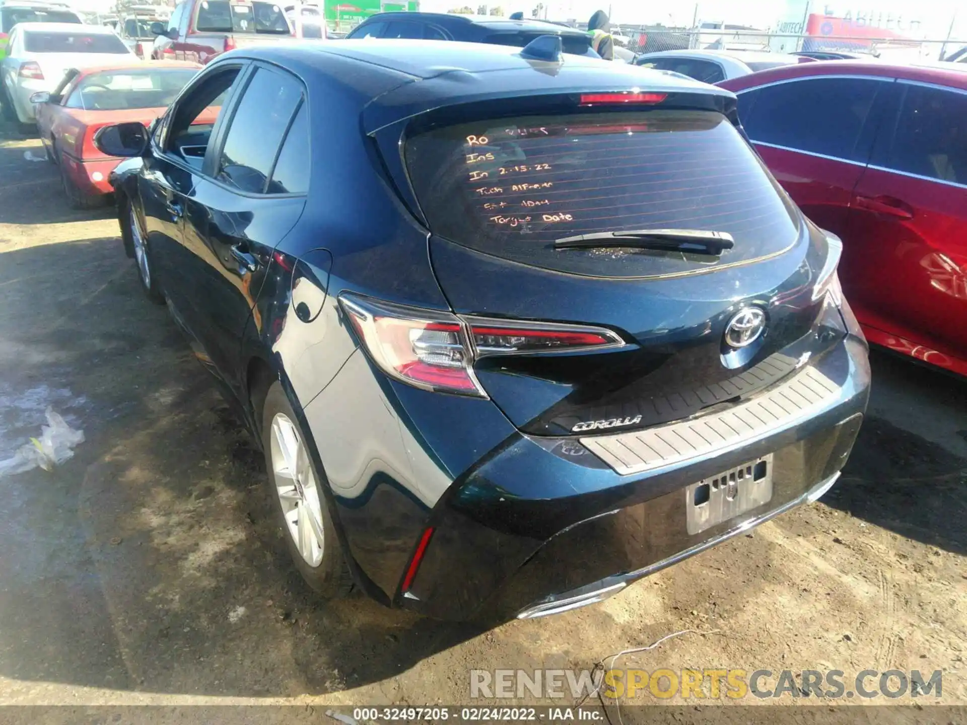 3 Photograph of a damaged car JTNK4RBE7K3002626 TOYOTA COROLLA HATCHBACK 2019