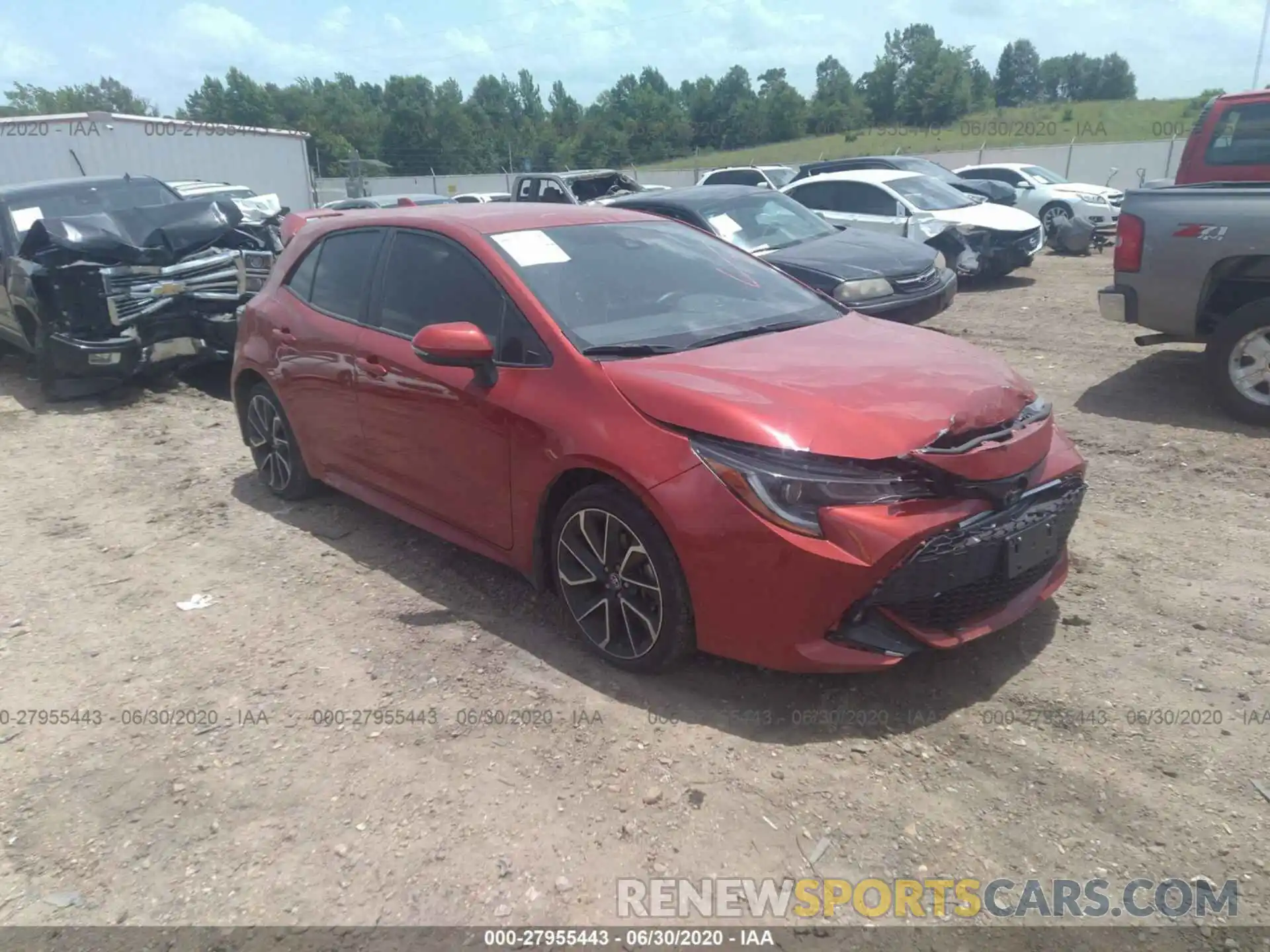 1 Photograph of a damaged car JTNK4RBE7K3015683 TOYOTA COROLLA HATCHBACK 2019