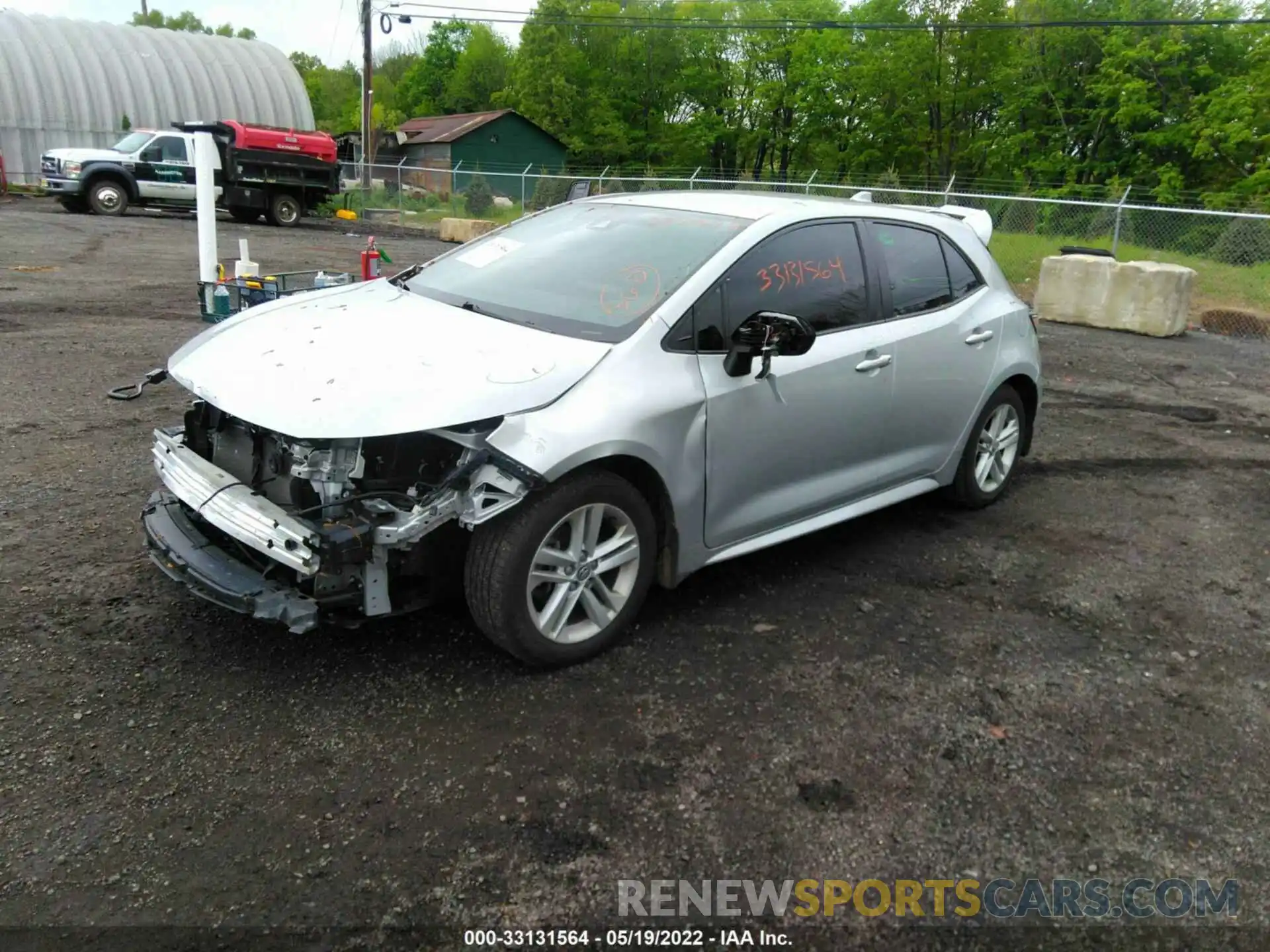 2 Photograph of a damaged car JTNK4RBE7K3028854 TOYOTA COROLLA HATCHBACK 2019