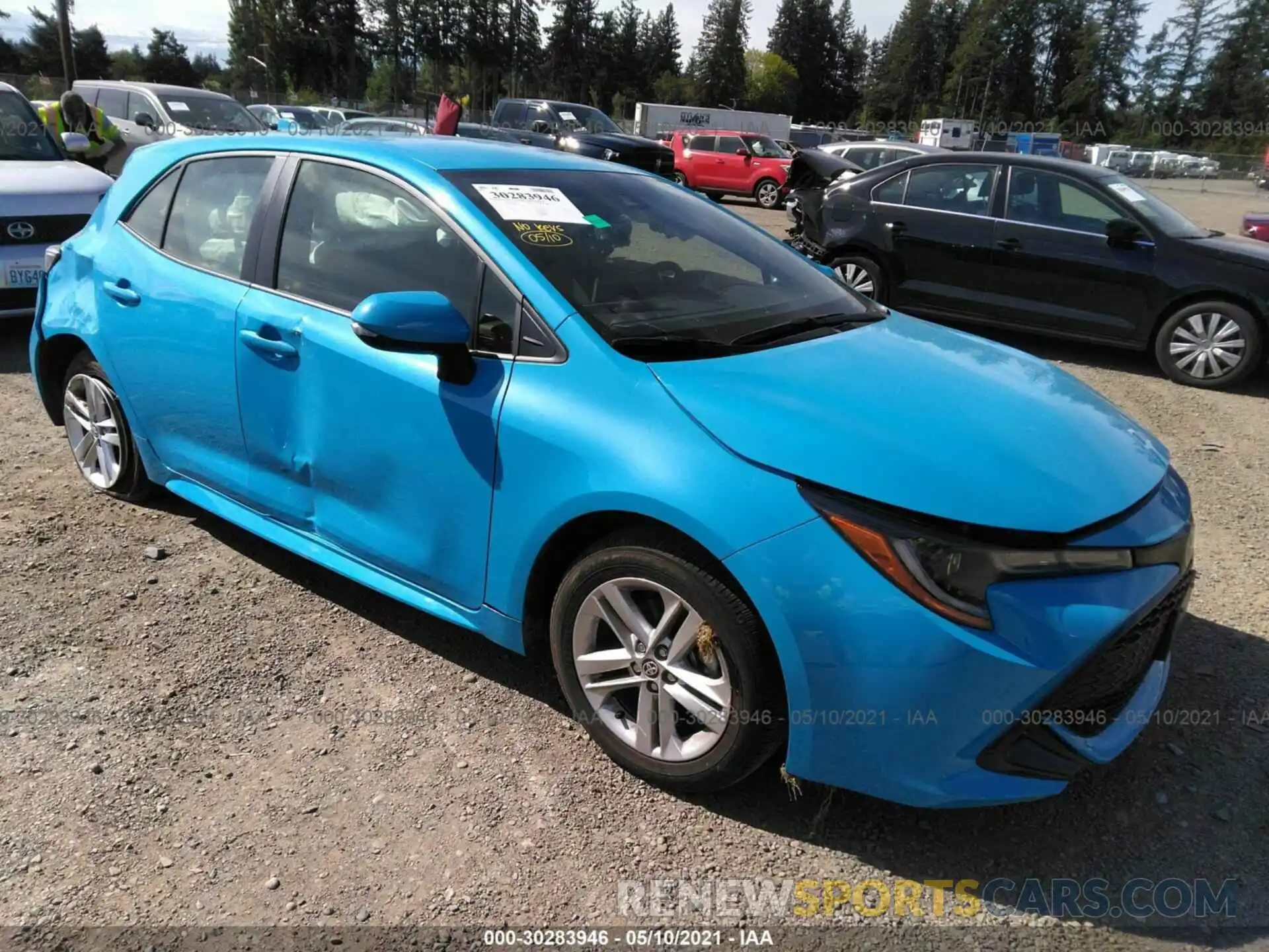 1 Photograph of a damaged car JTNK4RBE7K3038168 TOYOTA COROLLA HATCHBACK 2019