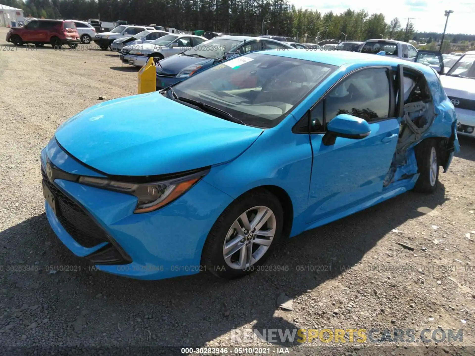 2 Photograph of a damaged car JTNK4RBE7K3038168 TOYOTA COROLLA HATCHBACK 2019