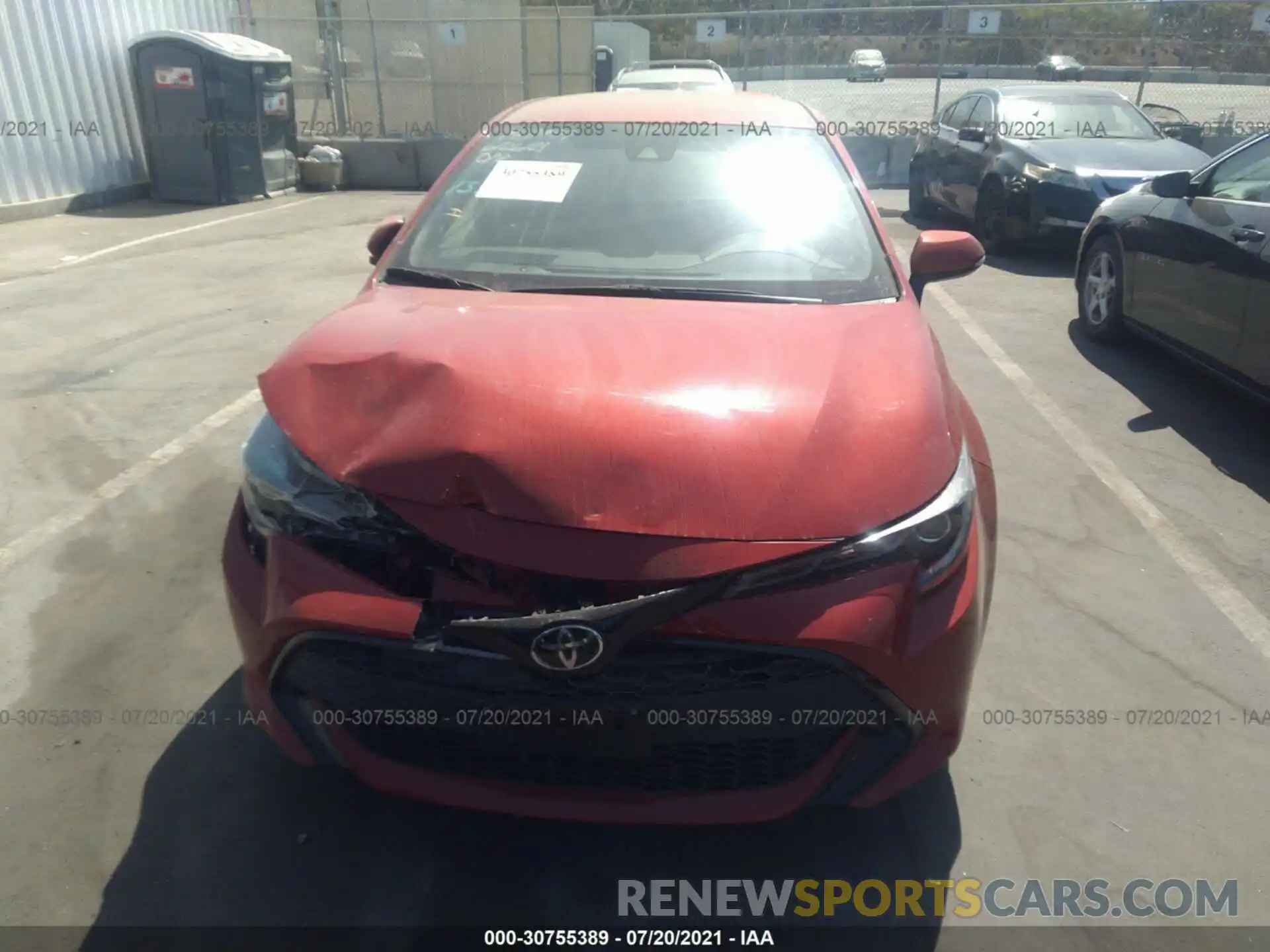 6 Photograph of a damaged car JTNK4RBE7K3038462 TOYOTA COROLLA HATCHBACK 2019