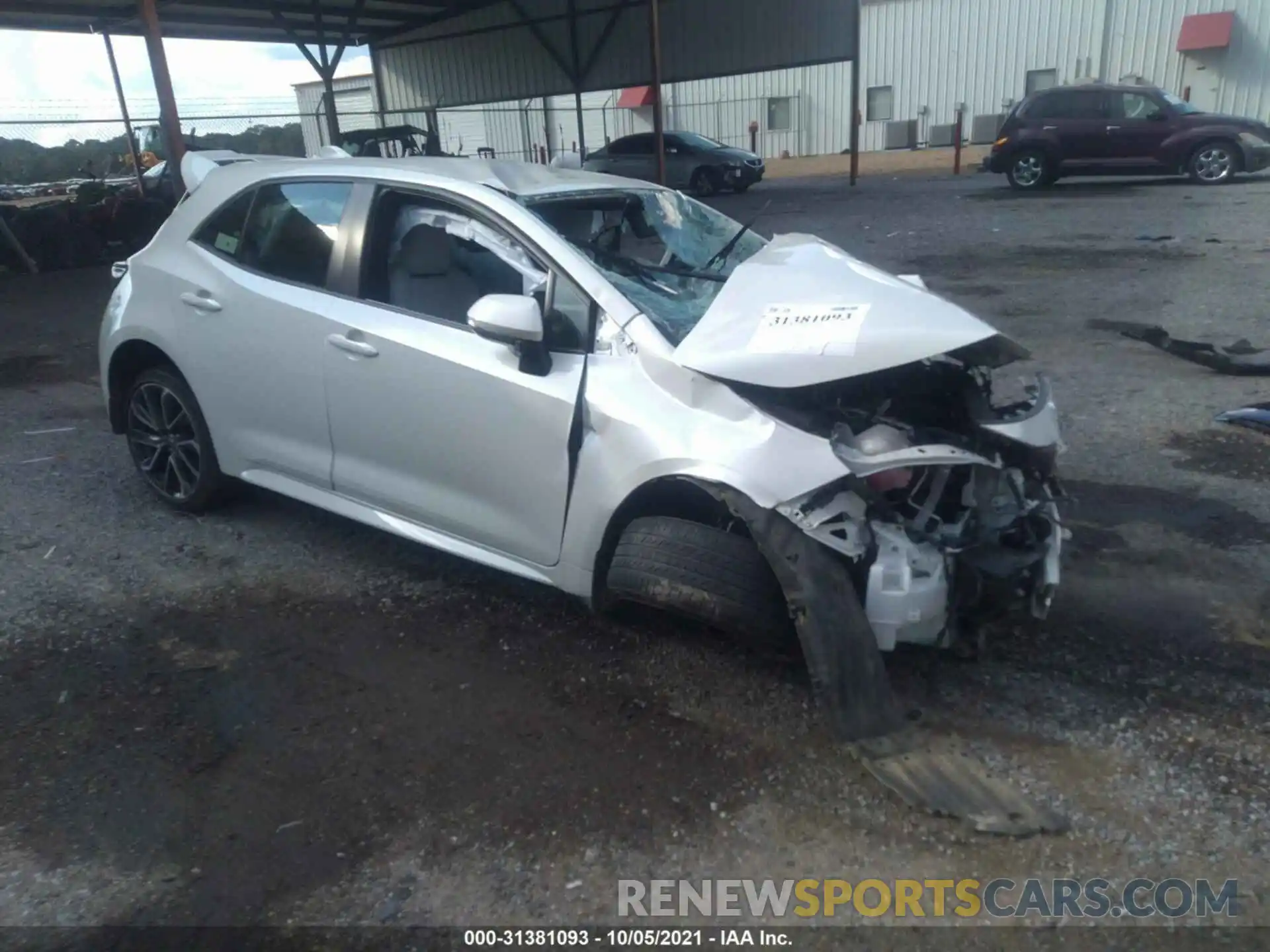 1 Photograph of a damaged car JTNK4RBE7K3043578 TOYOTA COROLLA HATCHBACK 2019