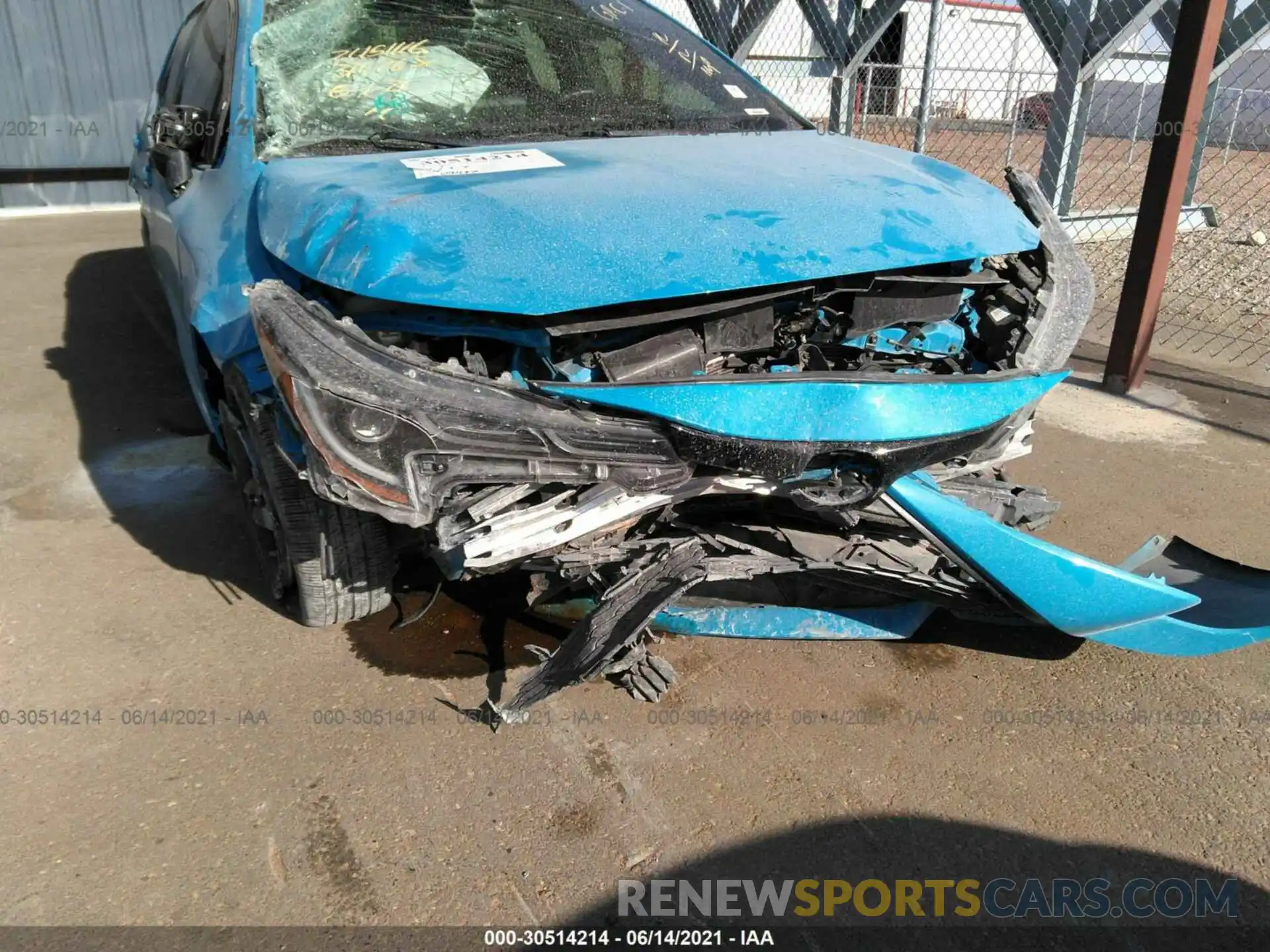 6 Photograph of a damaged car JTNK4RBE7K3052961 TOYOTA COROLLA HATCHBACK 2019