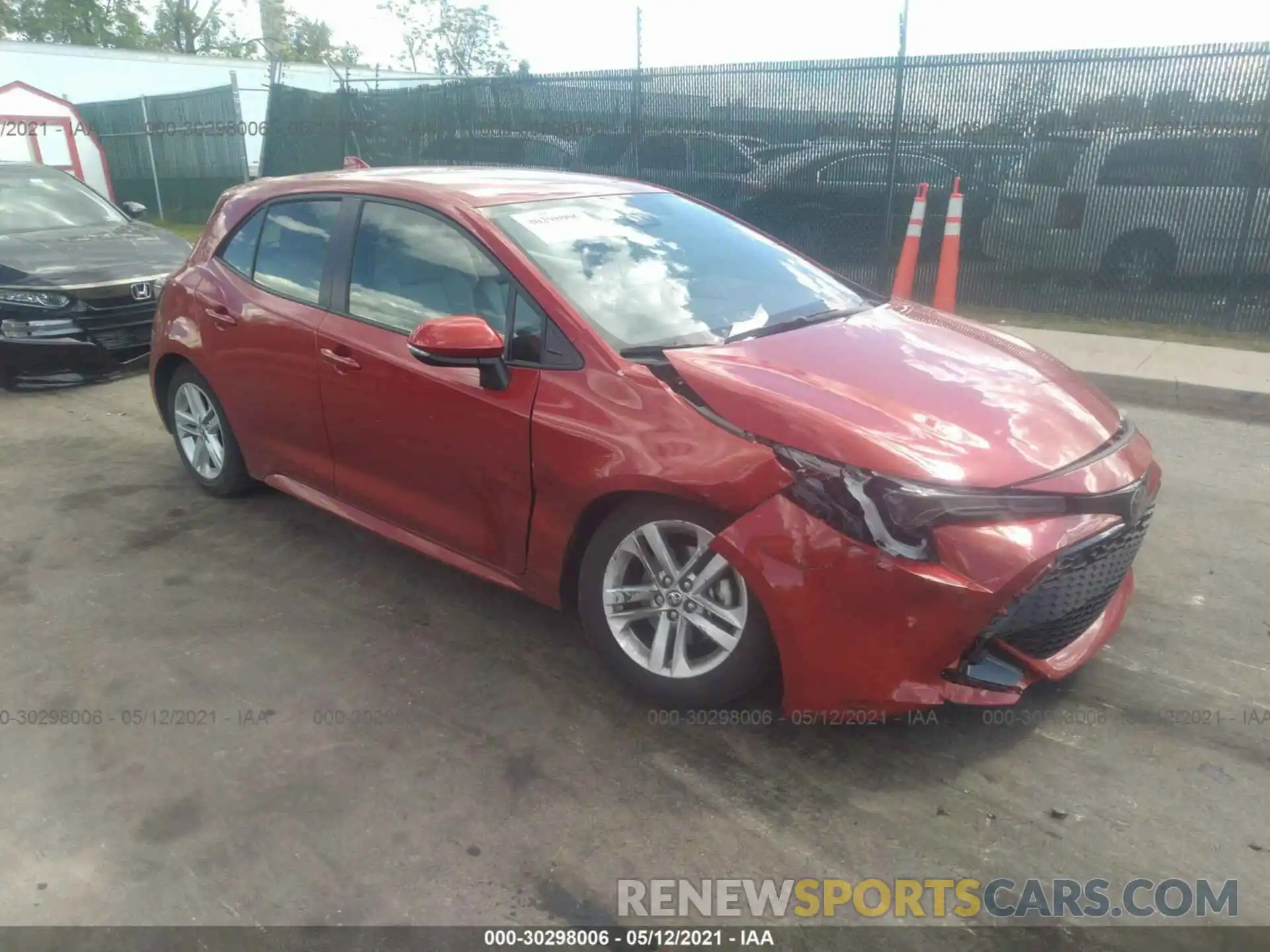 1 Photograph of a damaged car JTNK4RBE7K3059232 TOYOTA COROLLA HATCHBACK 2019