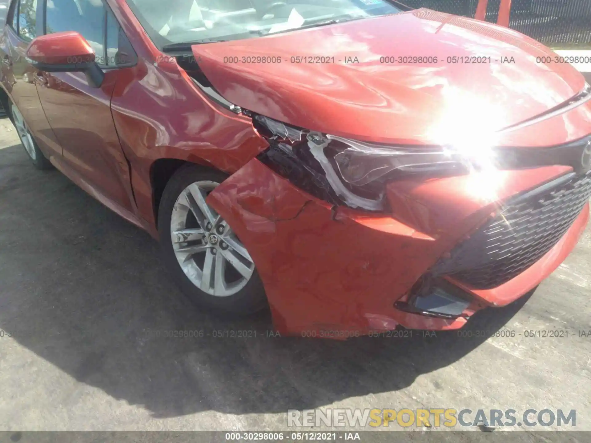 6 Photograph of a damaged car JTNK4RBE7K3059232 TOYOTA COROLLA HATCHBACK 2019