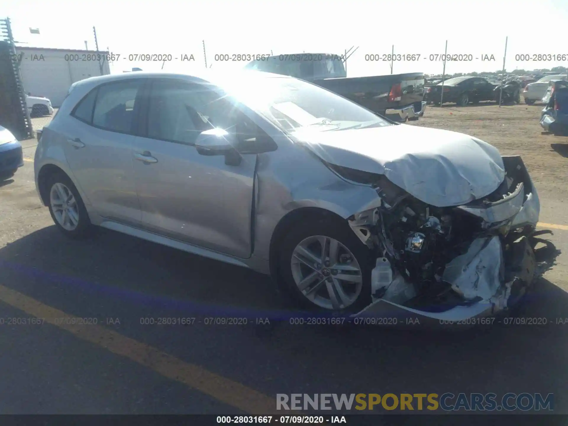 1 Photograph of a damaged car JTNK4RBE7K3062308 TOYOTA COROLLA HATCHBACK 2019