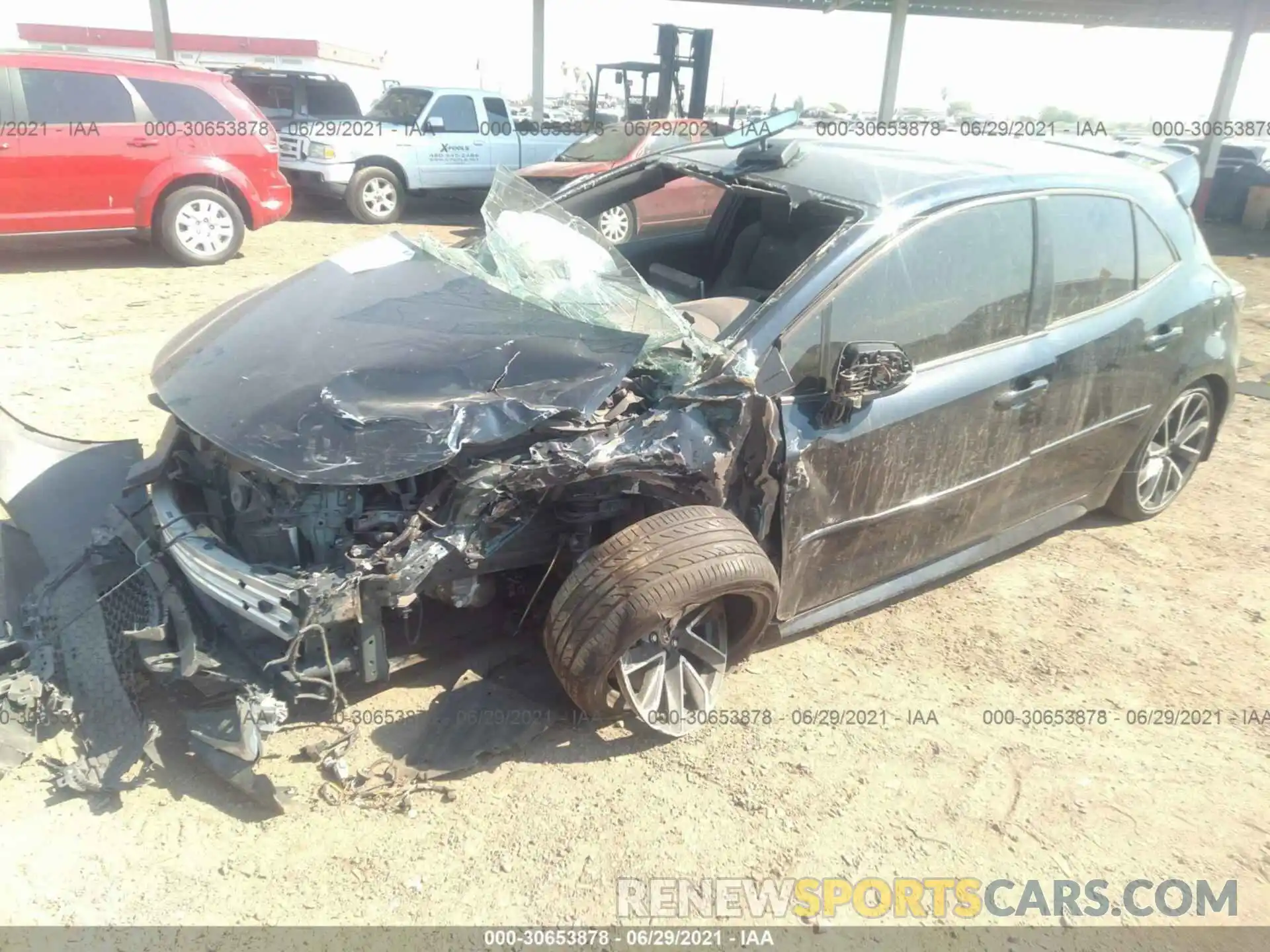 2 Photograph of a damaged car JTNK4RBE7K3062356 TOYOTA COROLLA HATCHBACK 2019