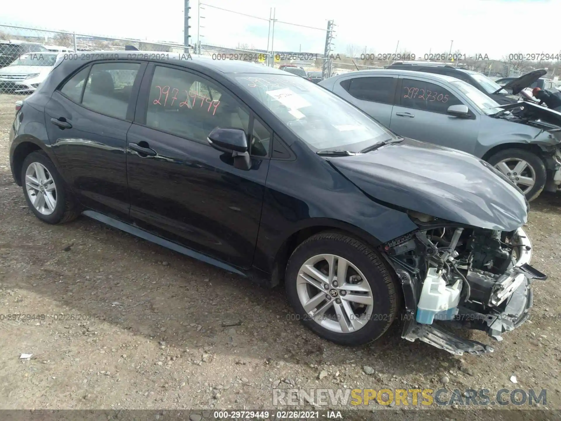 1 Photograph of a damaged car JTNK4RBE7K3066892 TOYOTA COROLLA HATCHBACK 2019