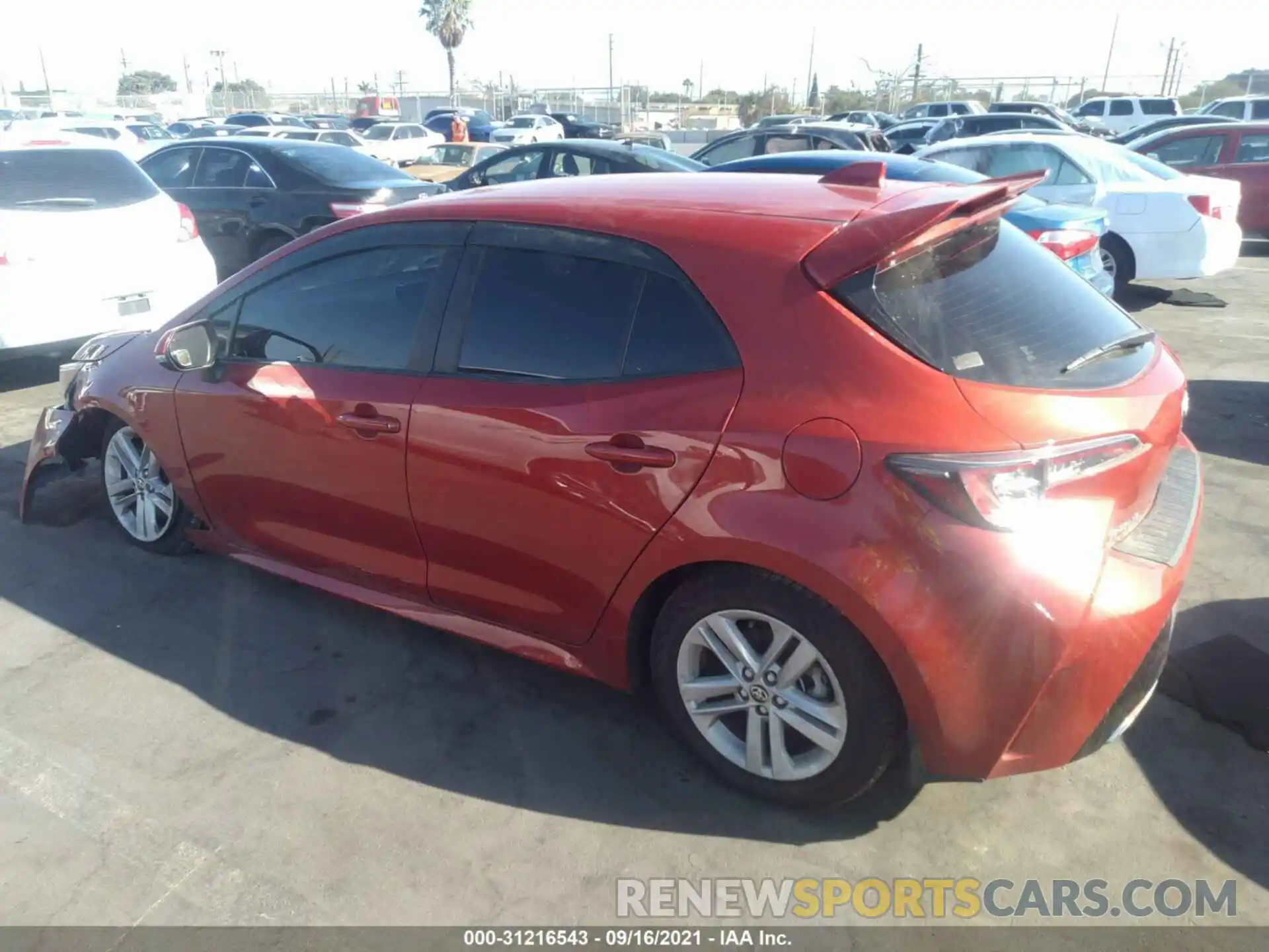 3 Photograph of a damaged car JTNK4RBE7K3072773 TOYOTA COROLLA HATCHBACK 2019