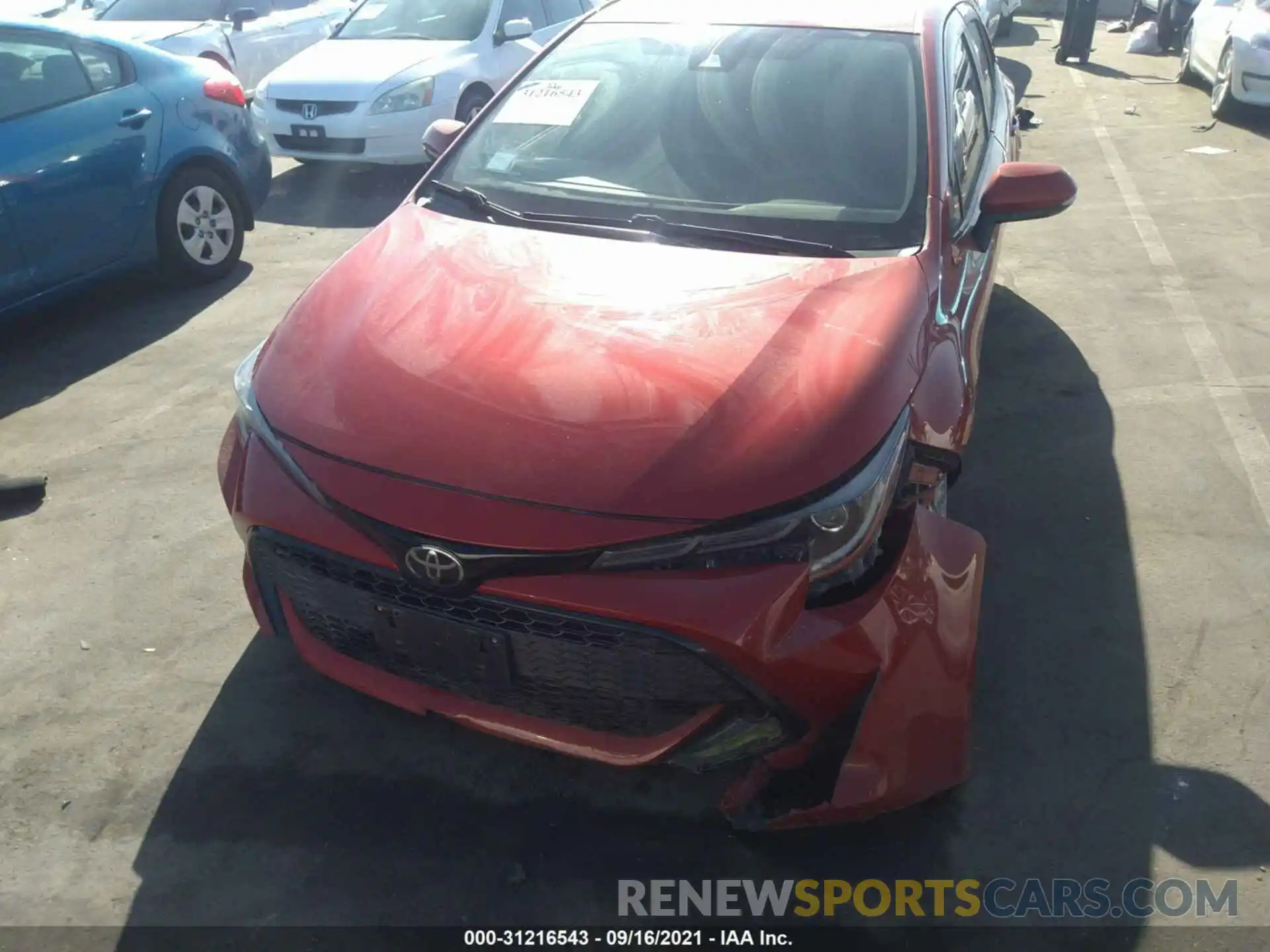 6 Photograph of a damaged car JTNK4RBE7K3072773 TOYOTA COROLLA HATCHBACK 2019