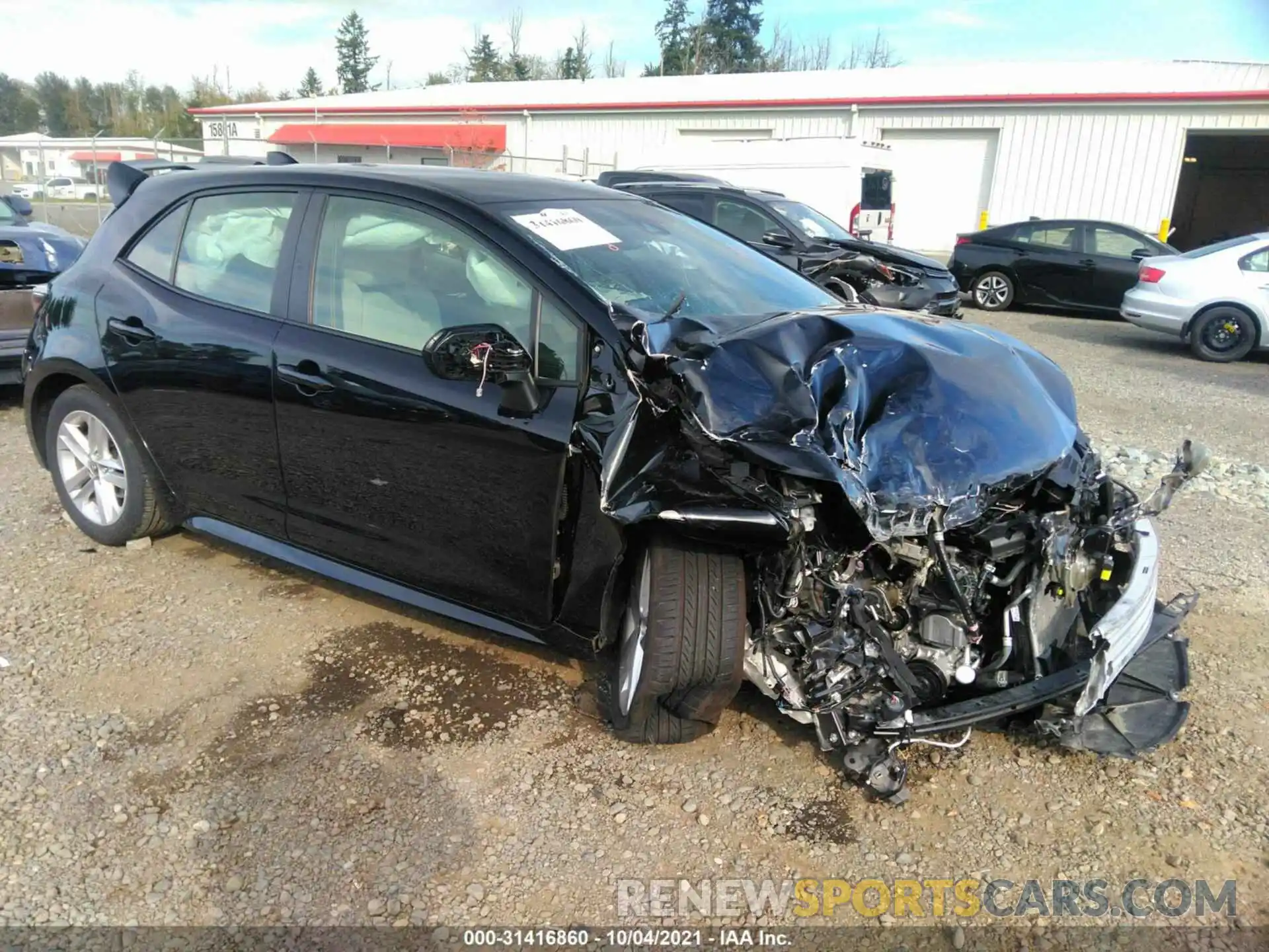 1 Photograph of a damaged car JTNK4RBE8K3002098 TOYOTA COROLLA HATCHBACK 2019