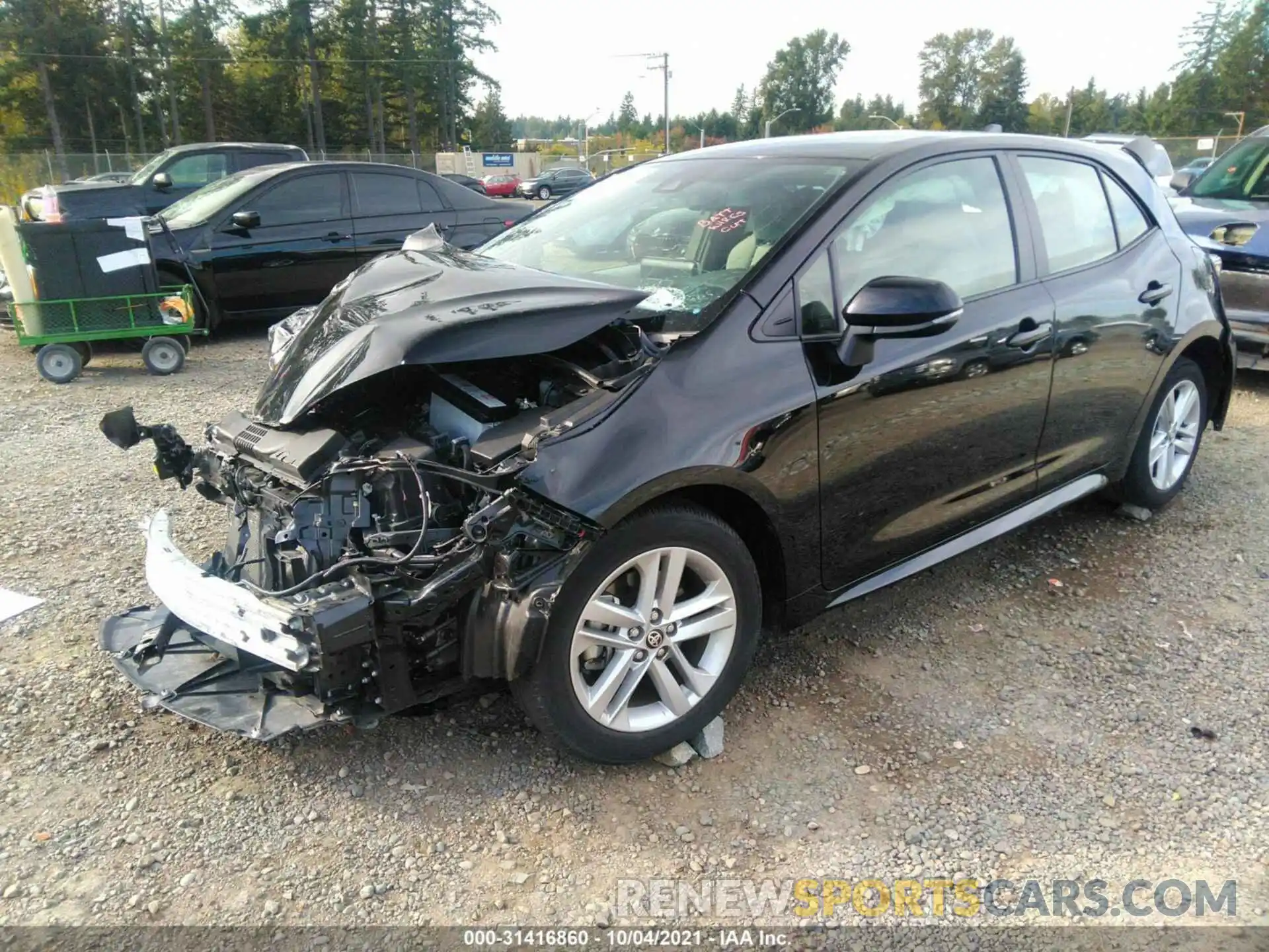 2 Photograph of a damaged car JTNK4RBE8K3002098 TOYOTA COROLLA HATCHBACK 2019