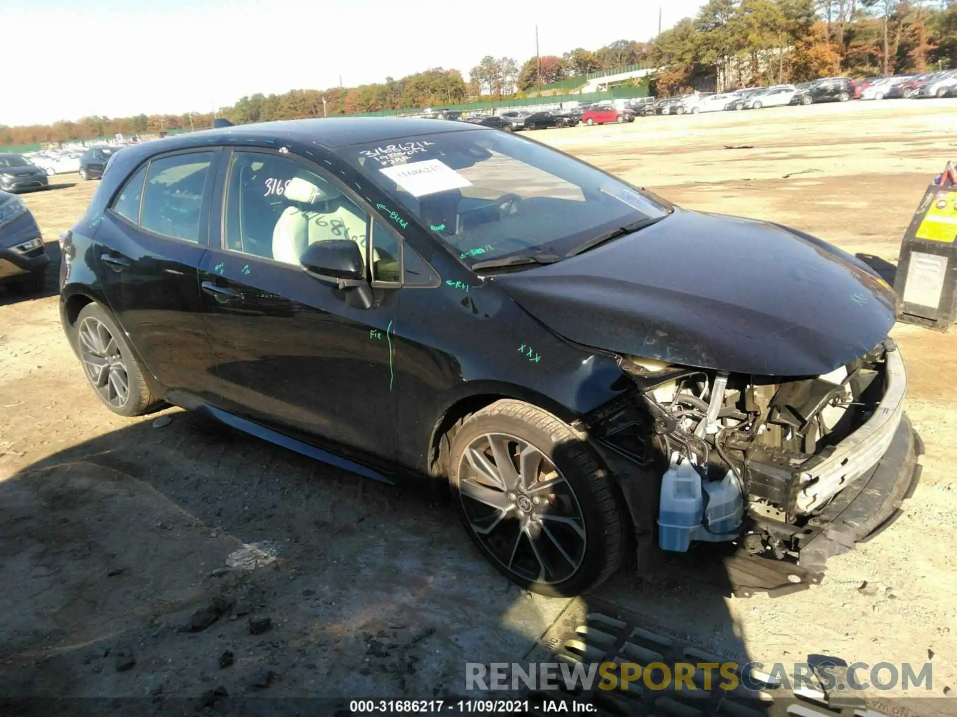 1 Photograph of a damaged car JTNK4RBE8K3007995 TOYOTA COROLLA HATCHBACK 2019