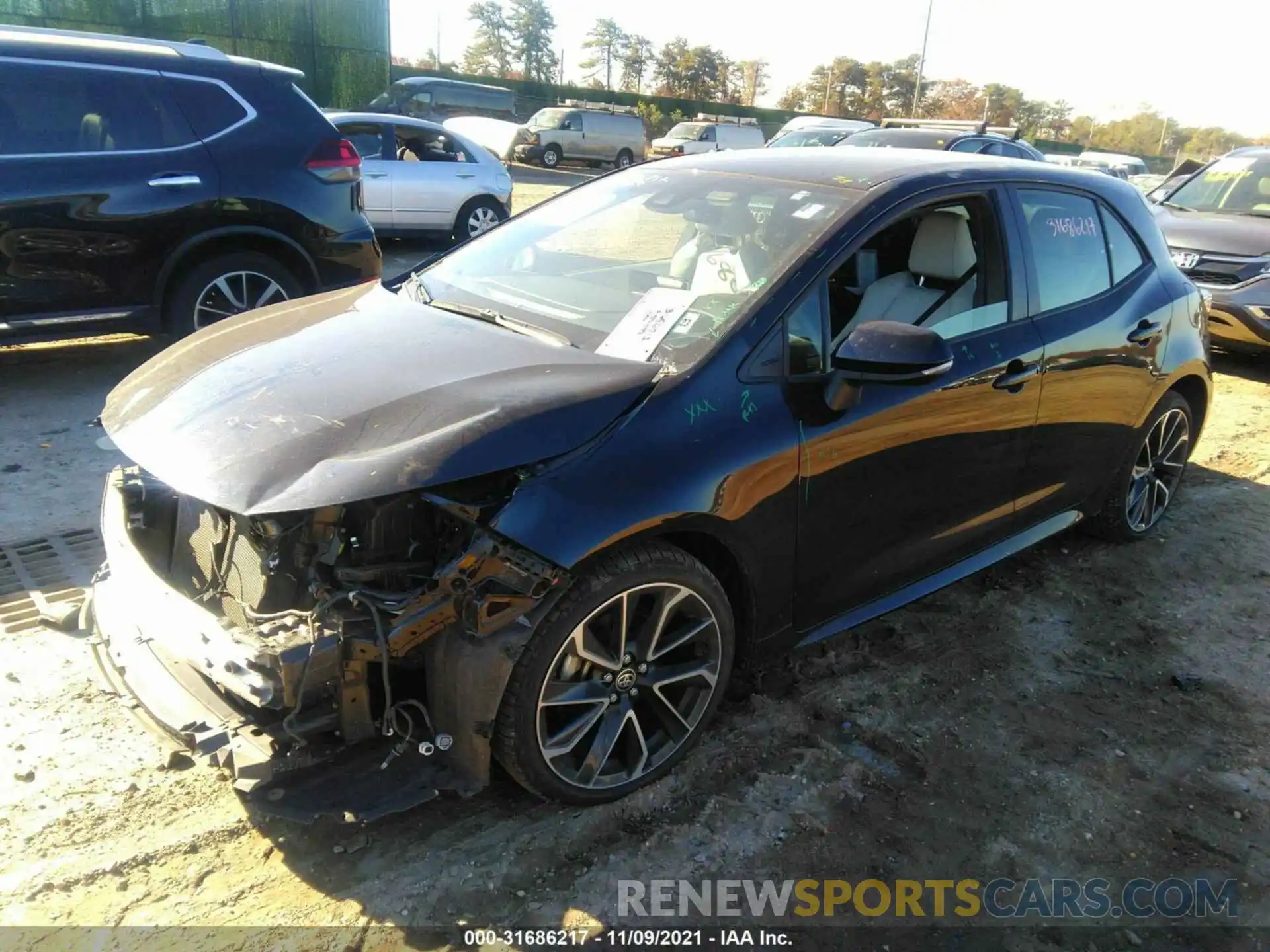 2 Photograph of a damaged car JTNK4RBE8K3007995 TOYOTA COROLLA HATCHBACK 2019