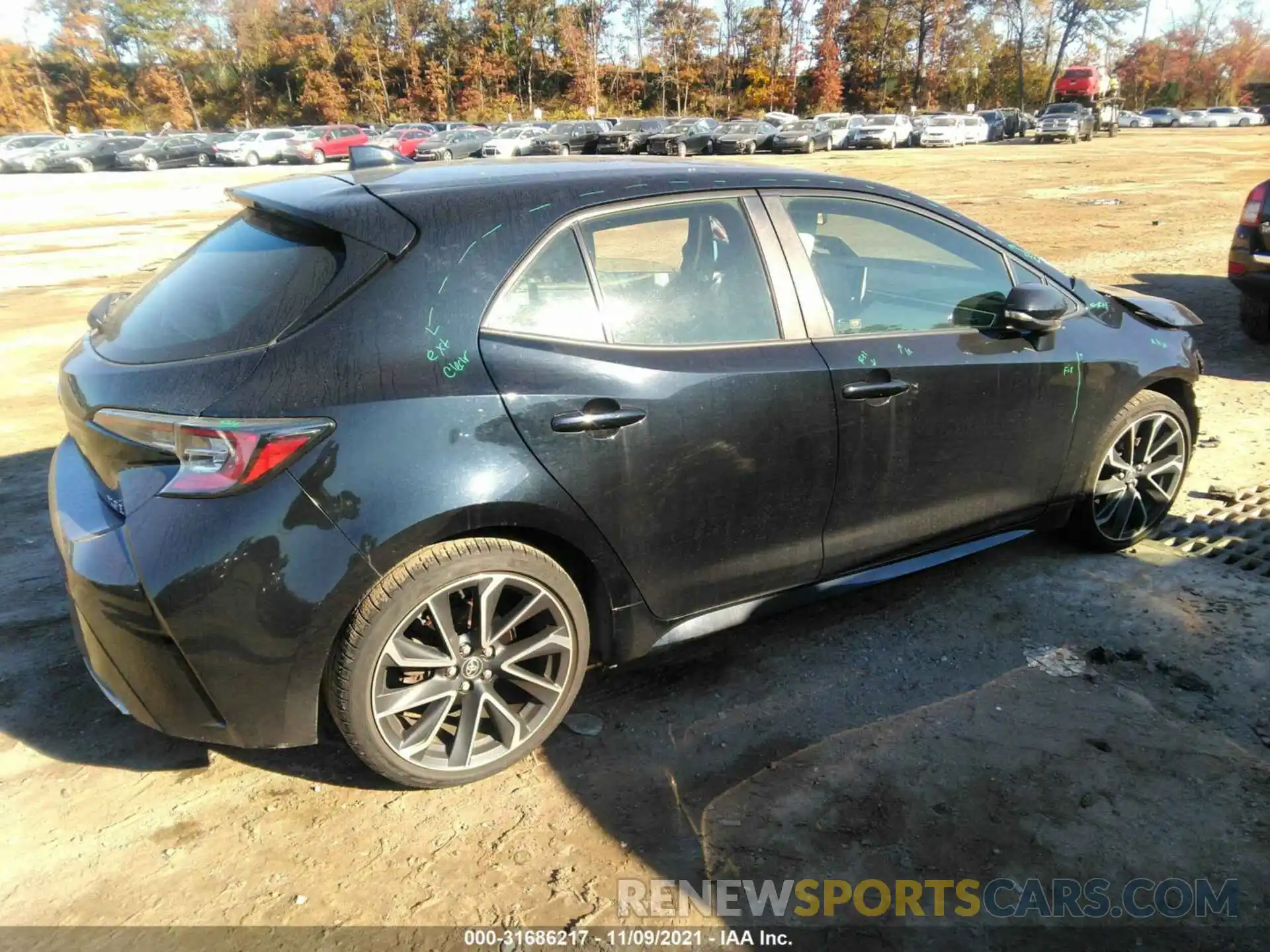 4 Photograph of a damaged car JTNK4RBE8K3007995 TOYOTA COROLLA HATCHBACK 2019