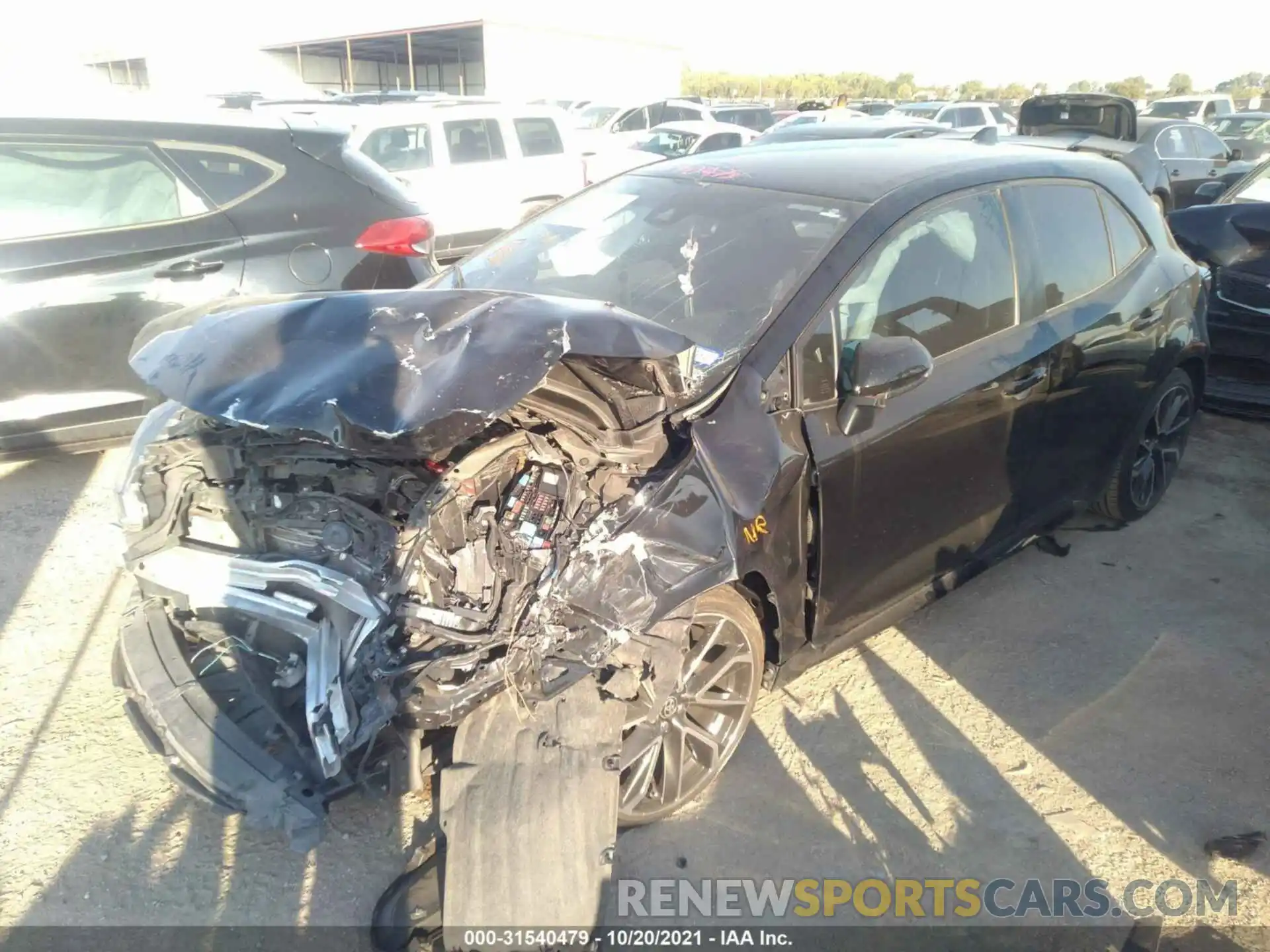 2 Photograph of a damaged car JTNK4RBE8K3019693 TOYOTA COROLLA HATCHBACK 2019