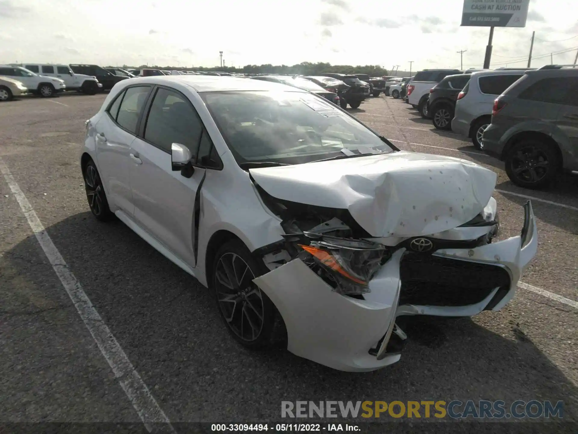 1 Photograph of a damaged car JTNK4RBE8K3025753 TOYOTA COROLLA HATCHBACK 2019