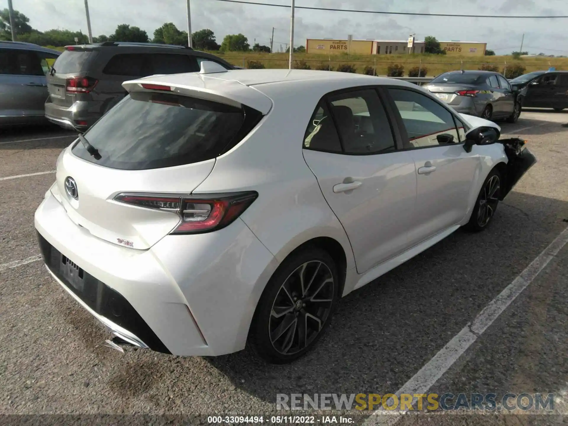 4 Photograph of a damaged car JTNK4RBE8K3025753 TOYOTA COROLLA HATCHBACK 2019