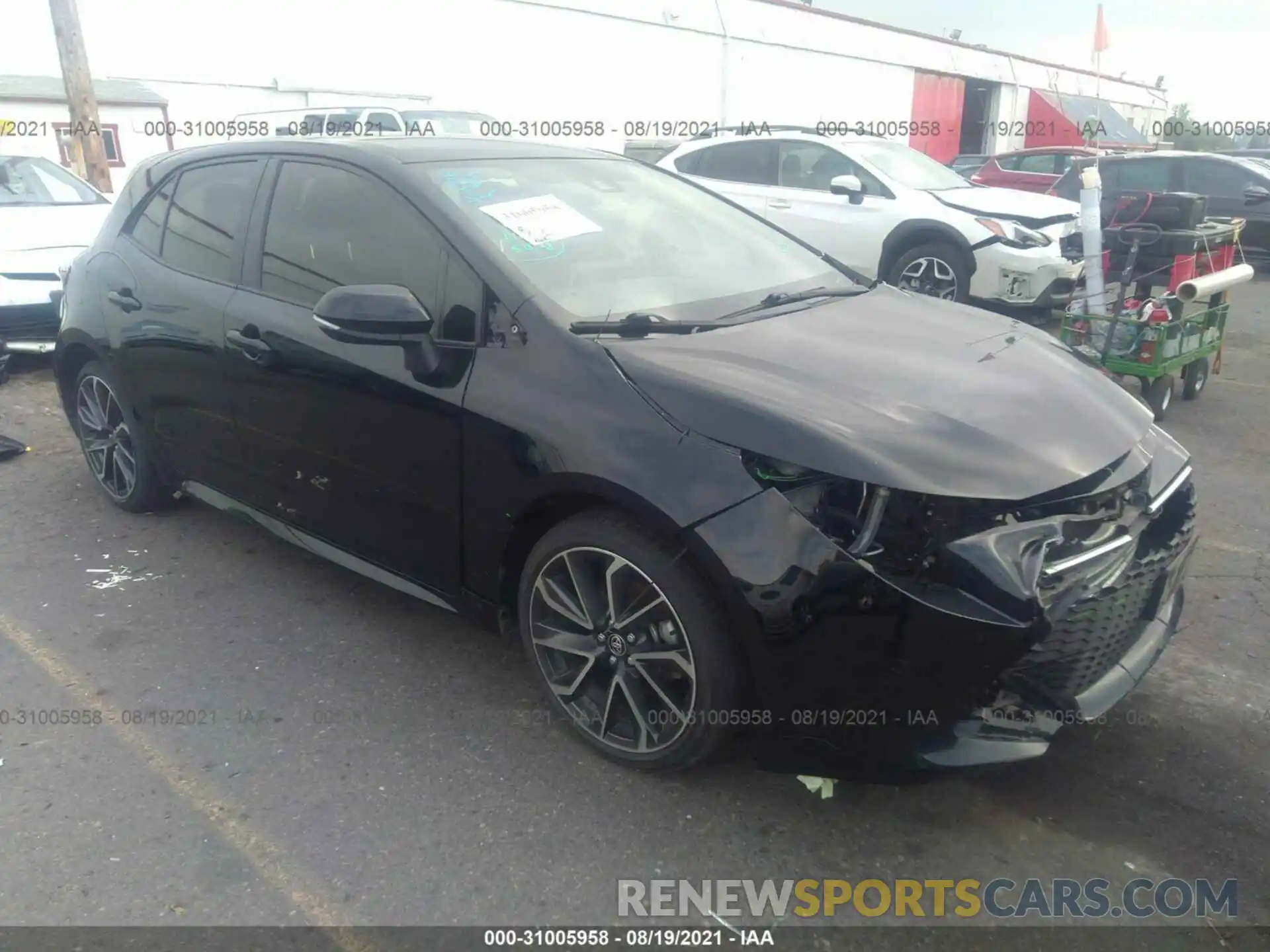 1 Photograph of a damaged car JTNK4RBE8K3028961 TOYOTA COROLLA HATCHBACK 2019