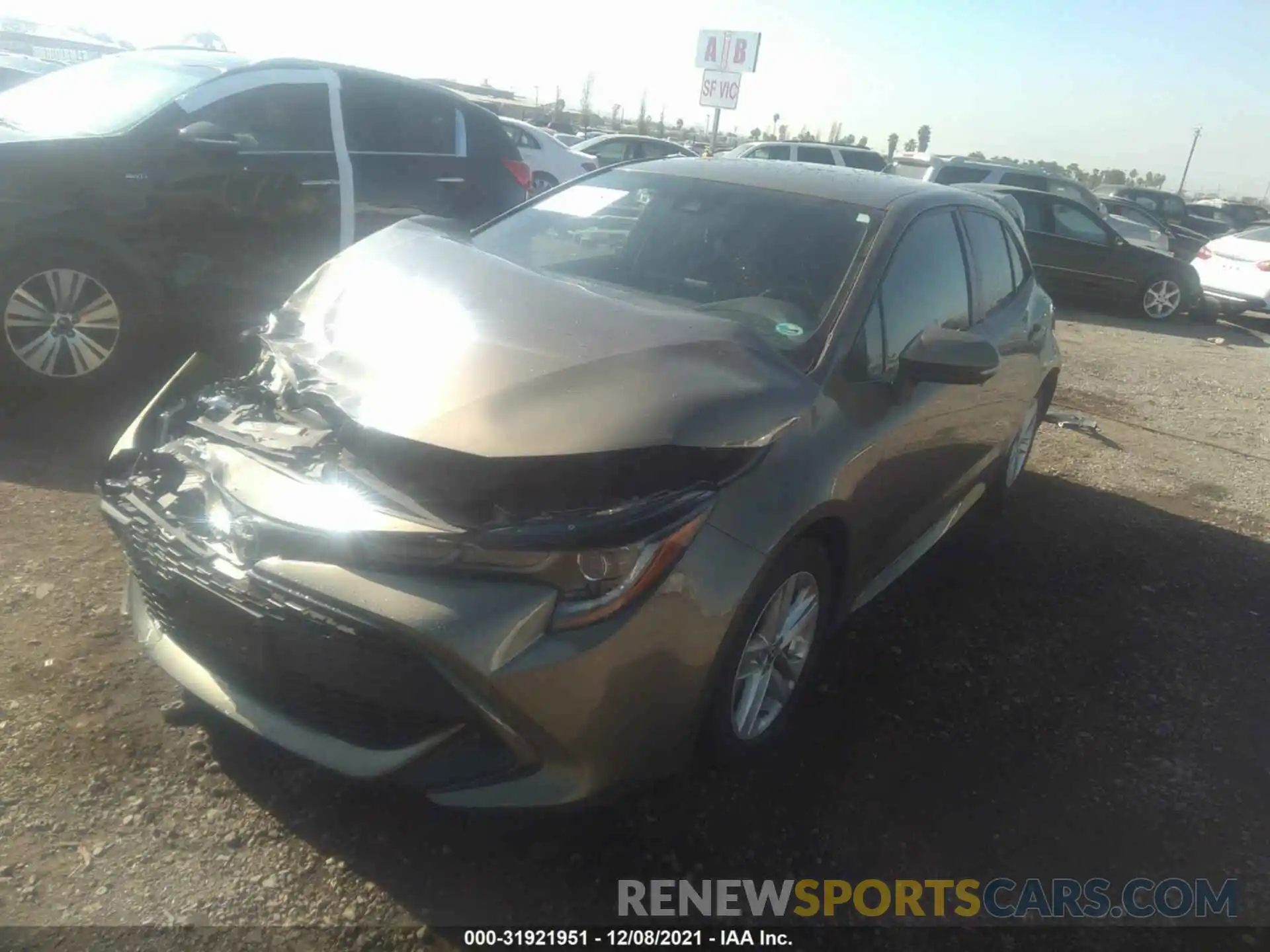 2 Photograph of a damaged car JTNK4RBE8K3029222 TOYOTA COROLLA HATCHBACK 2019