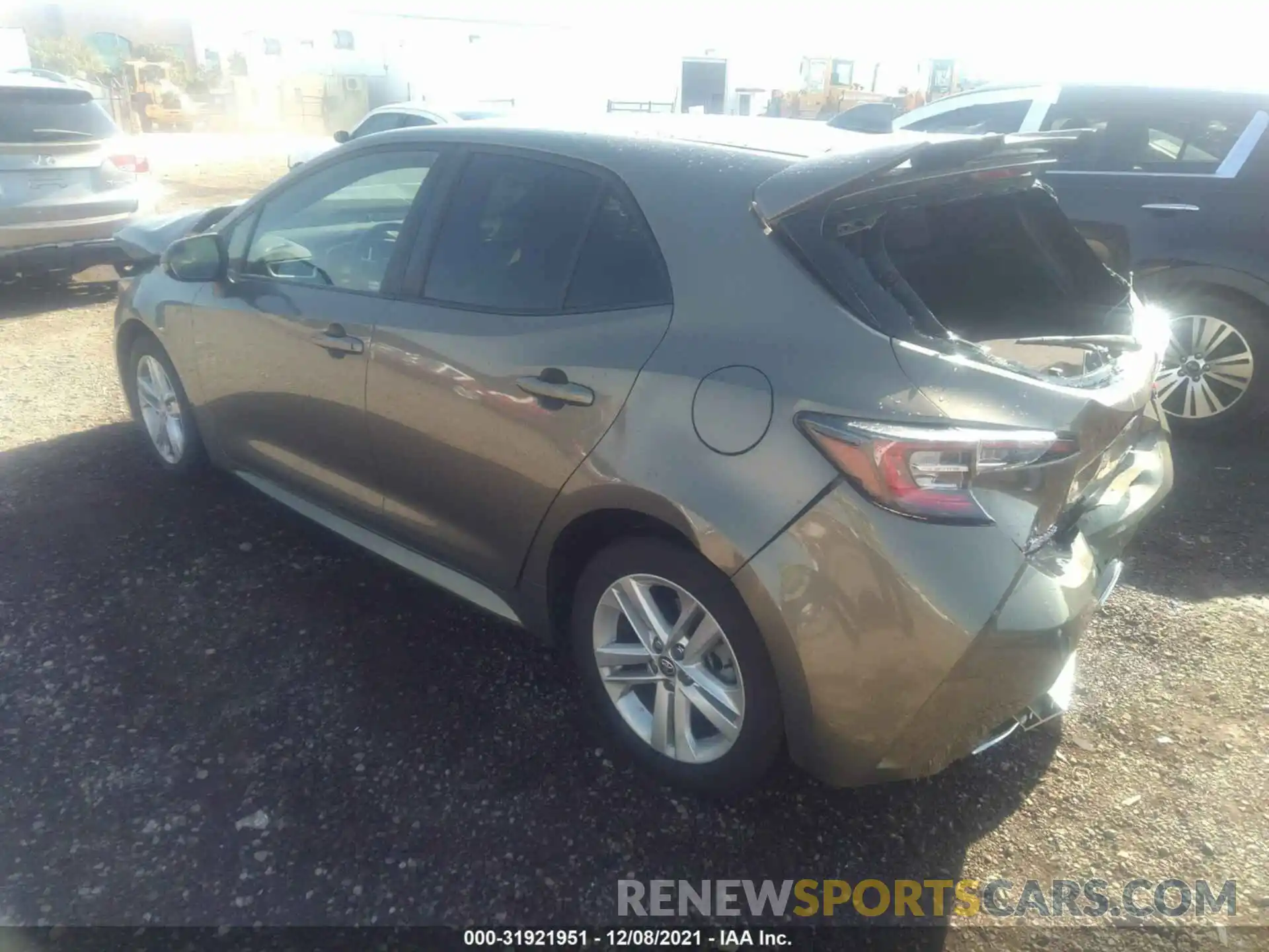 3 Photograph of a damaged car JTNK4RBE8K3029222 TOYOTA COROLLA HATCHBACK 2019