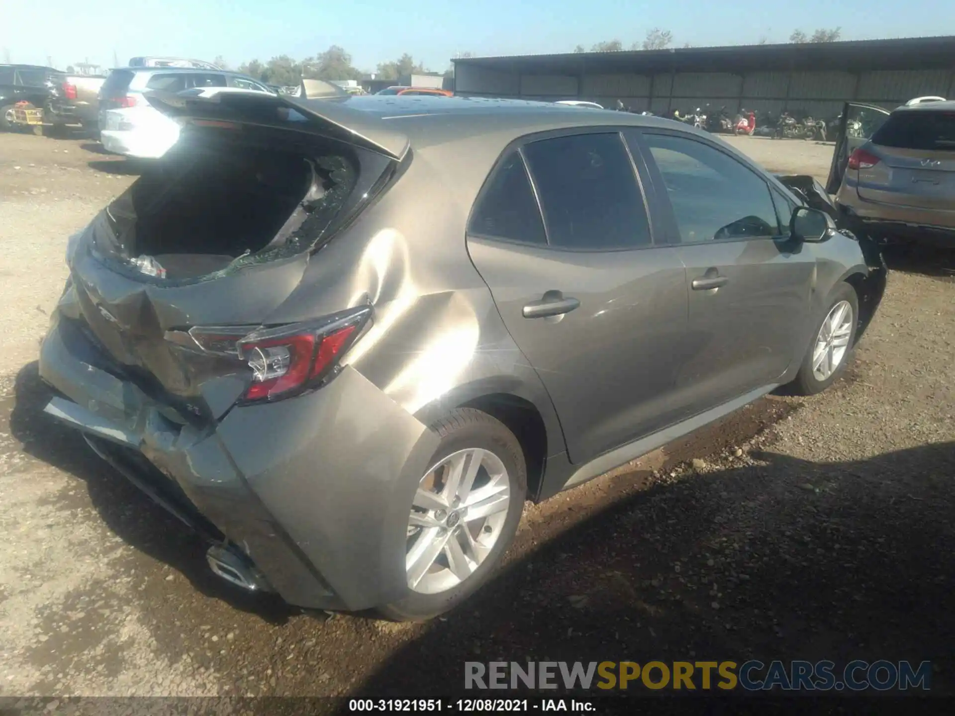 4 Photograph of a damaged car JTNK4RBE8K3029222 TOYOTA COROLLA HATCHBACK 2019